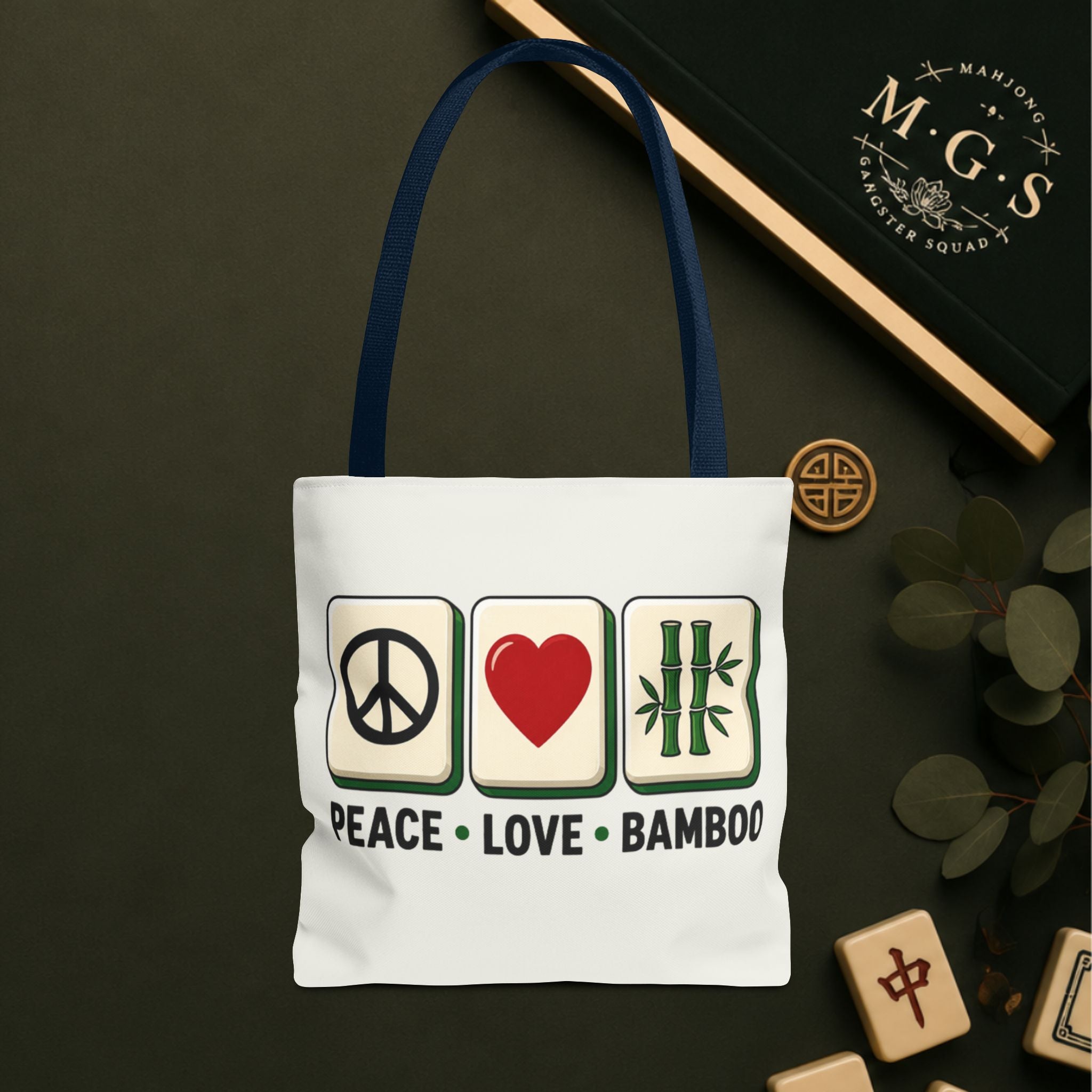 MahJong Gangster Squad - "Peace Love Bamboo" Tote Bag