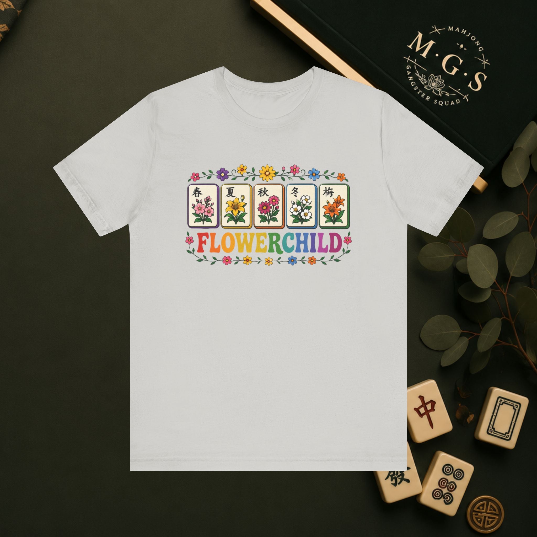 Mahjong Gangster Squad Graphic Tee- "Flower Child"