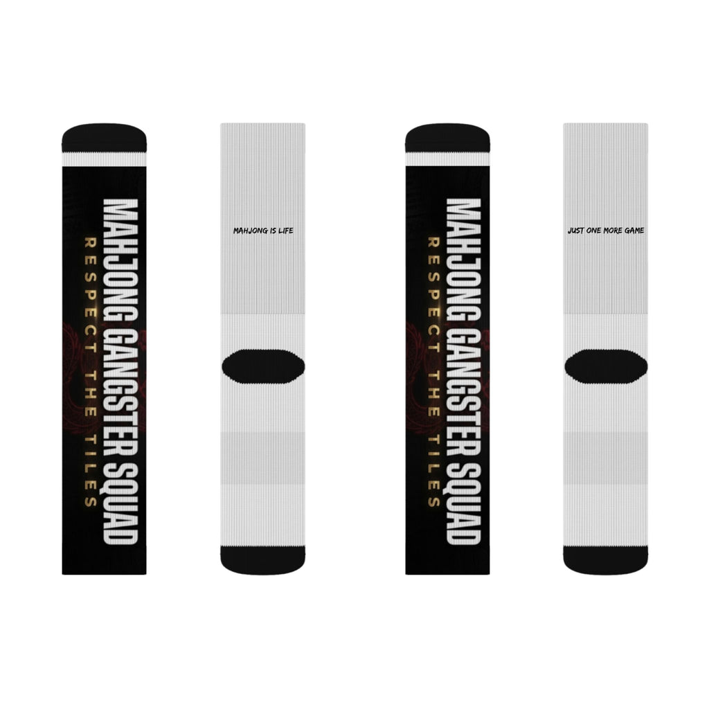 Mahjong Gangster Squad — "Respect the Tiles" Crew Socks