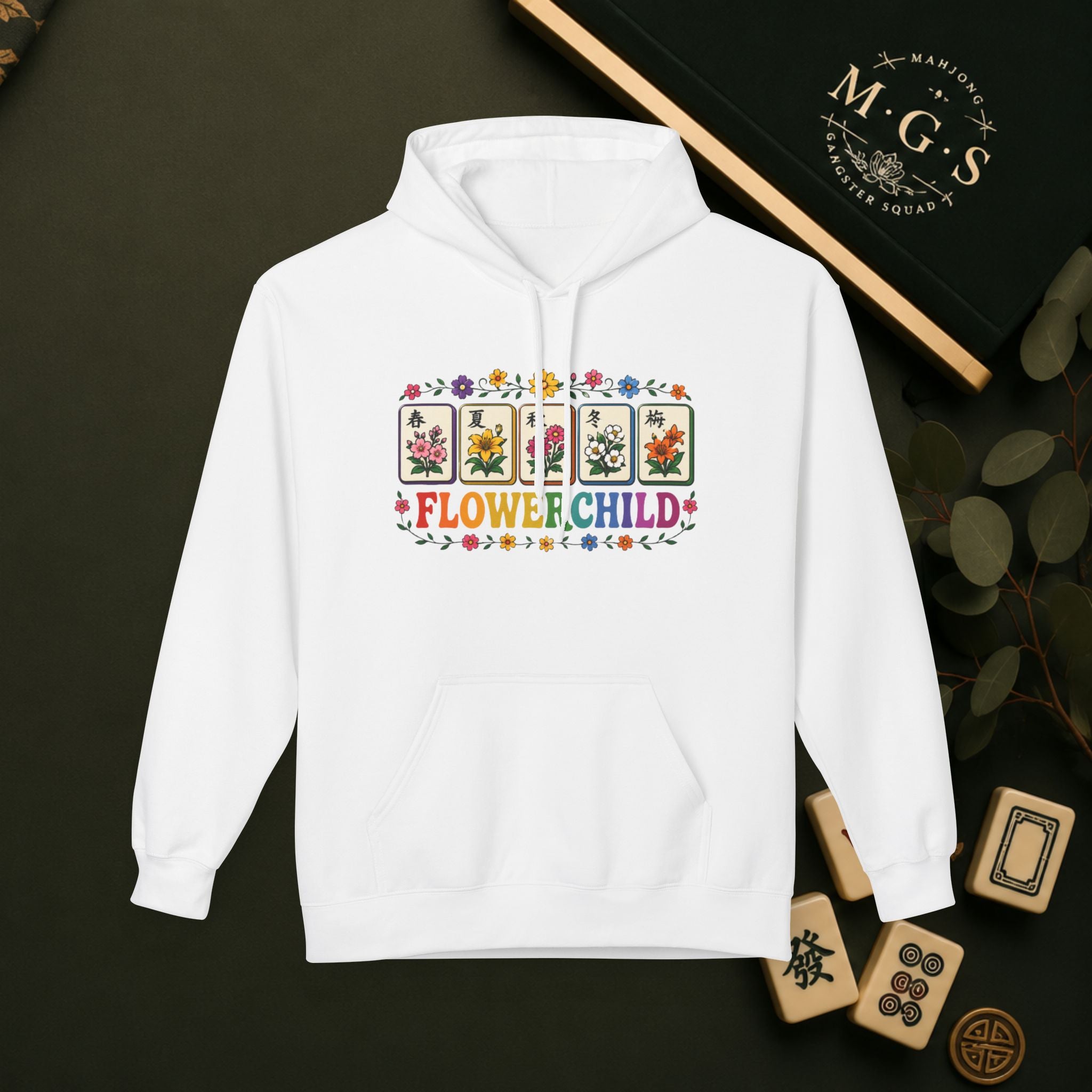 Mahjong Gangster Squad Hoodie — "Flower Child"