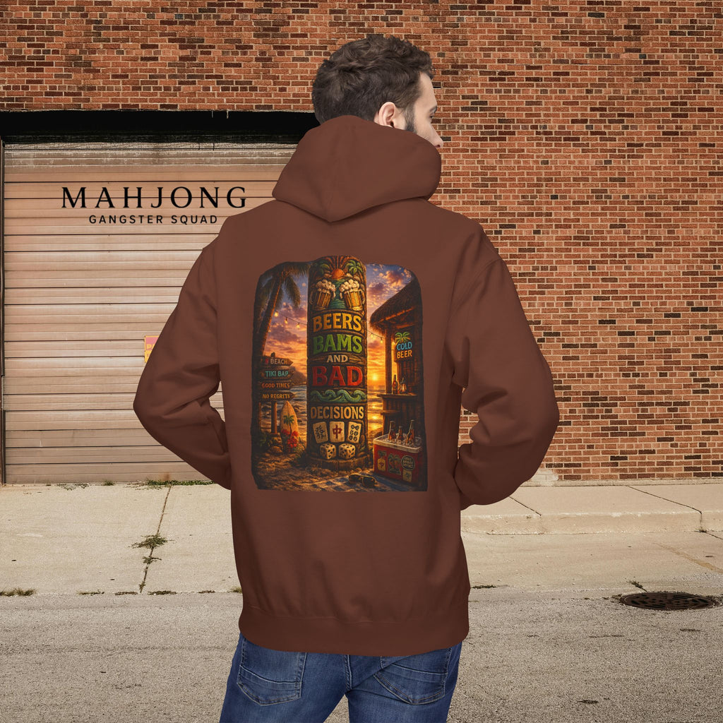 Mahjong Gangster Squad Hoodie — “Bams, Beers & Bad Decisions”
