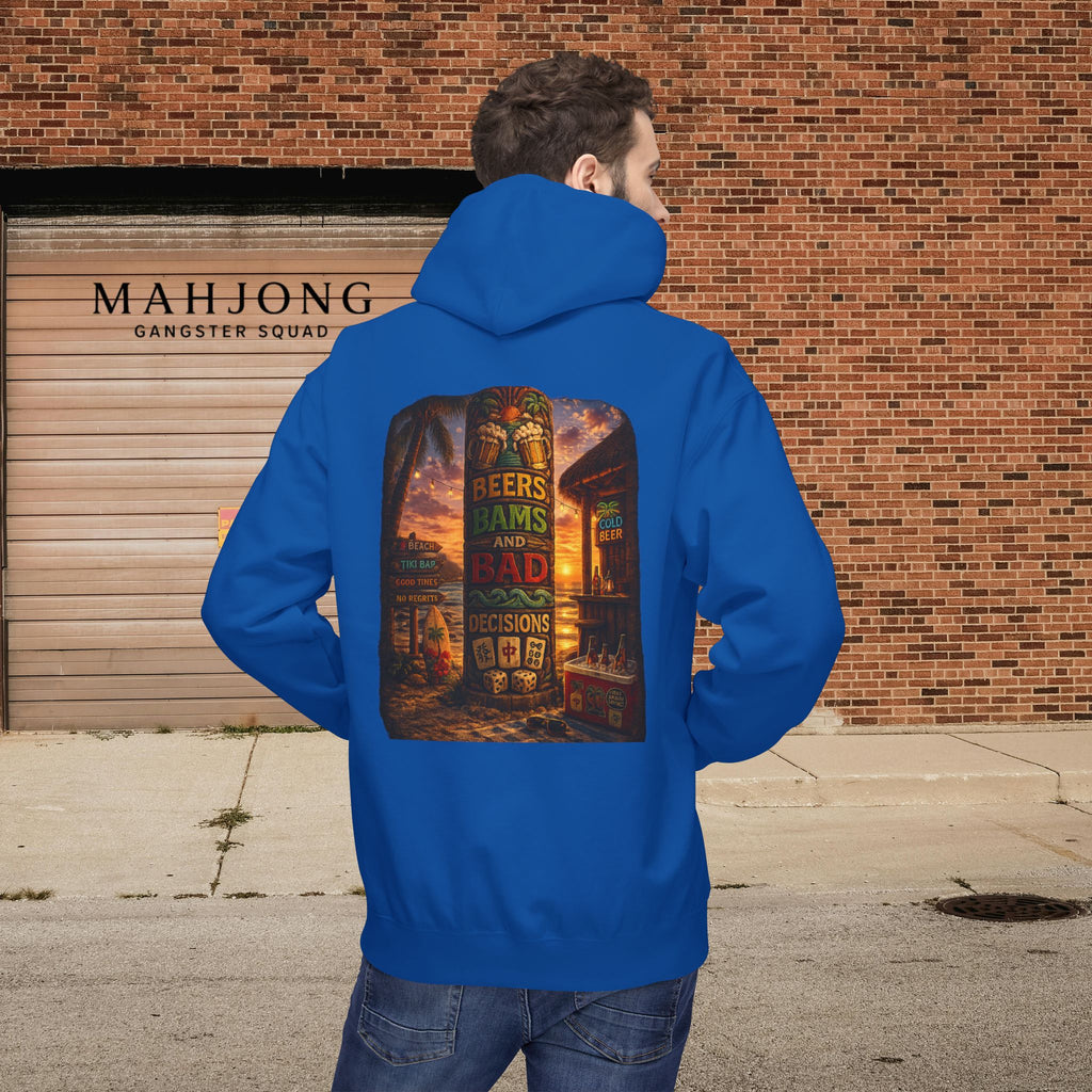 Mahjong Gangster Squad Hoodie — “Bams, Beers & Bad Decisions”