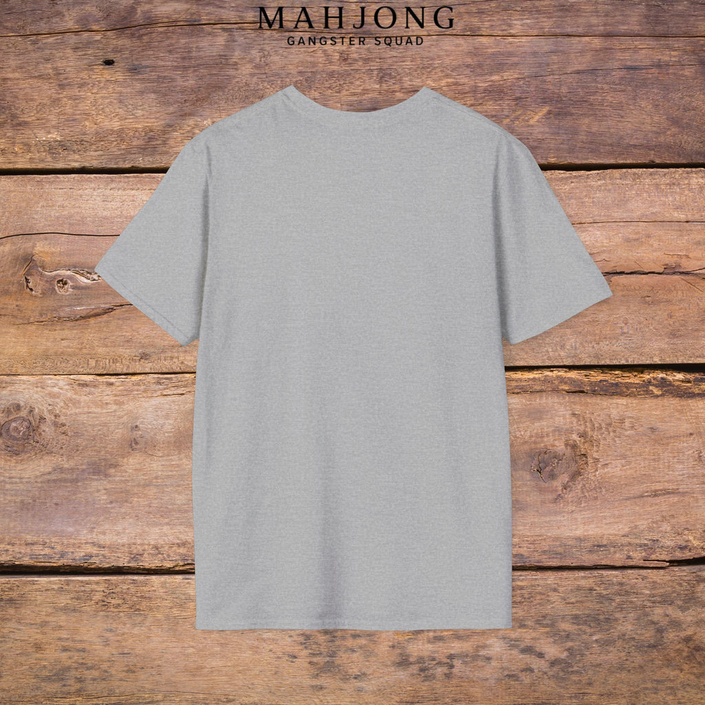Mahjong Gangster Squad T-Shirt — "Respect the Tiles: Crane" Casual Tee