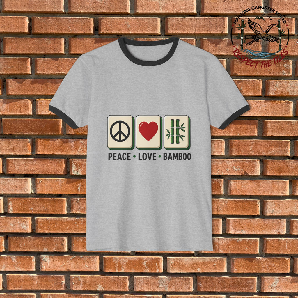 Mahjong Gangster Squad - "Peace Love Bamboo" Graphic Ring Tee