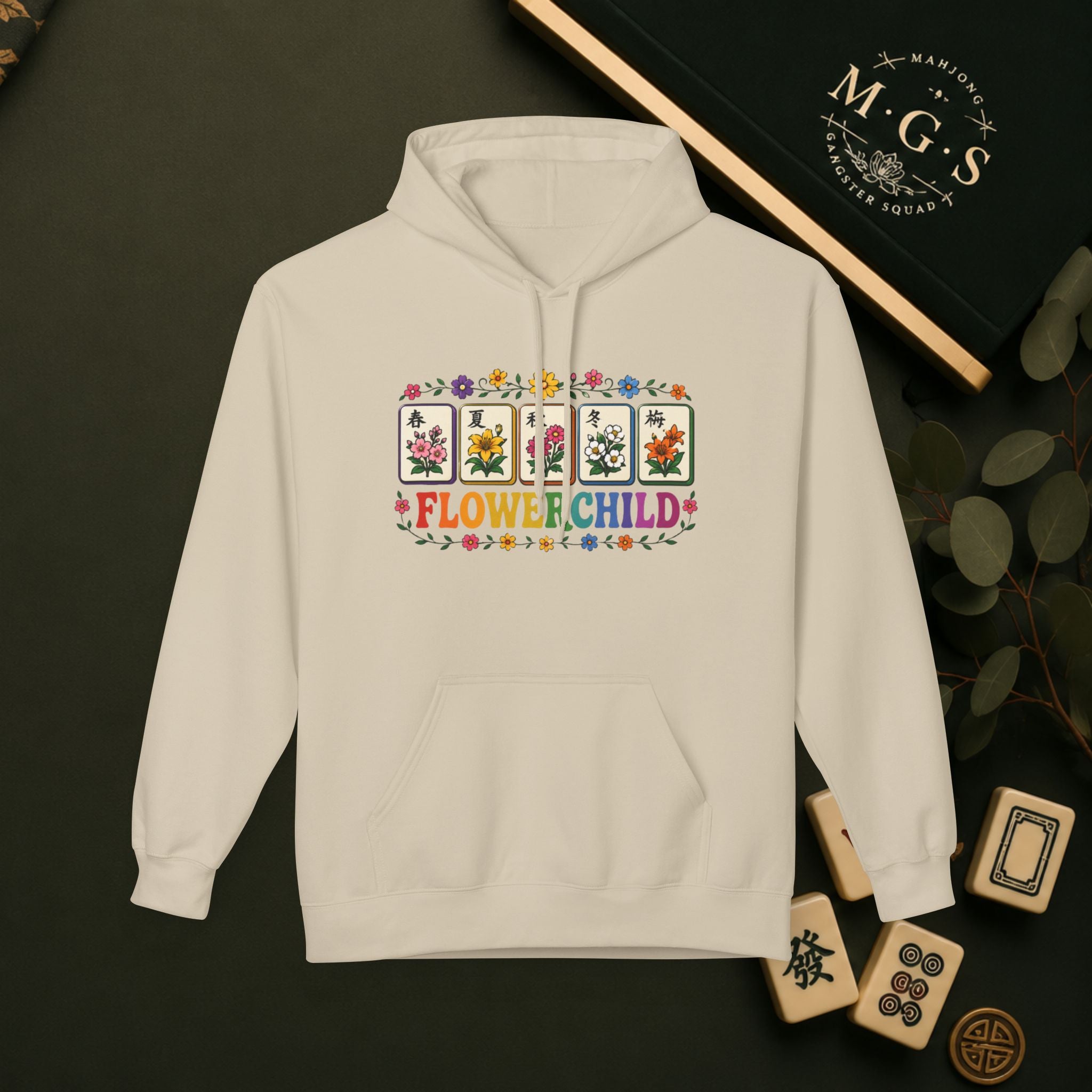 Mahjong Gangster Squad Hoodie — "Flower Child"
