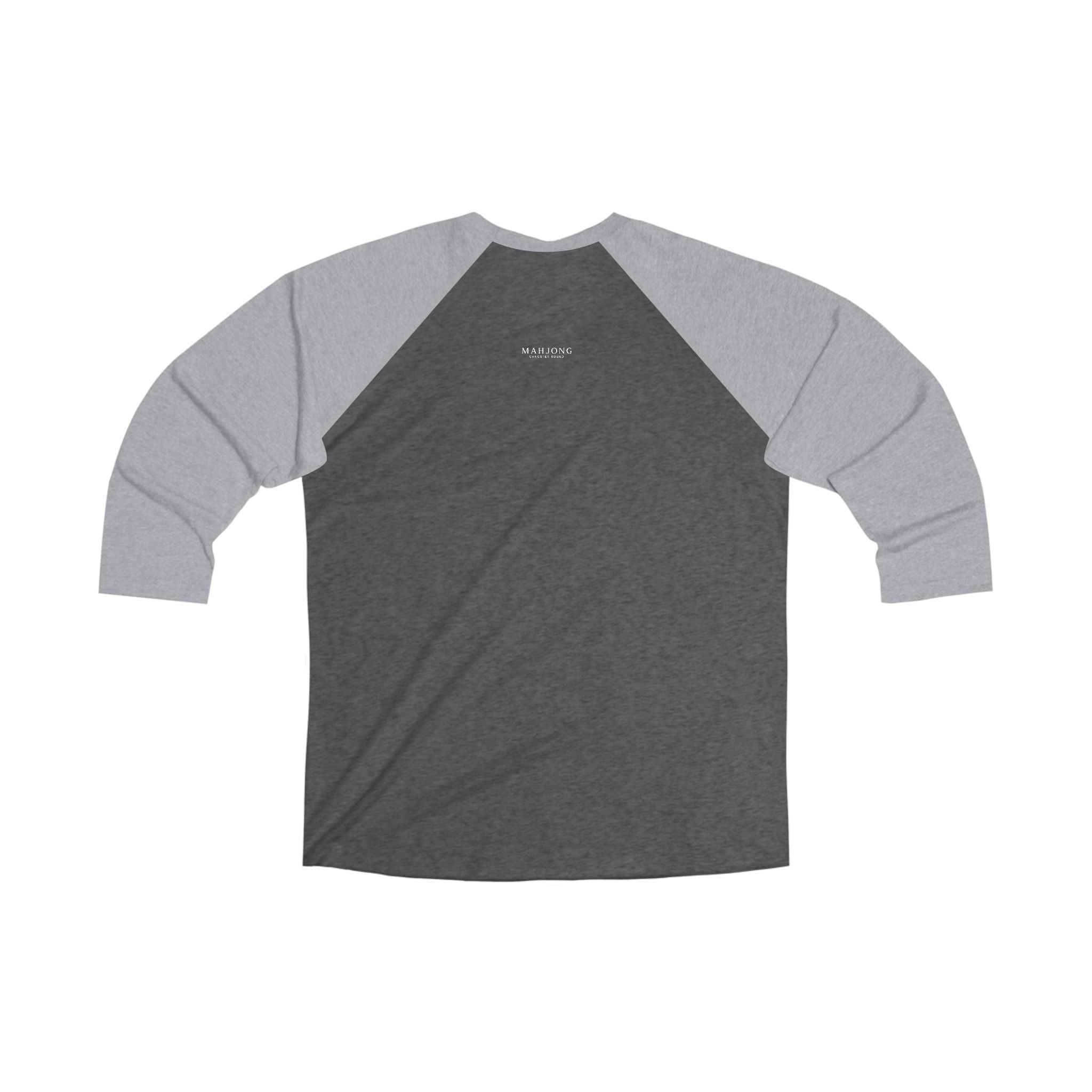 Mahjong Gangster Squad — "Respect the Tiles: Crane" 3/4-Sleeve Baseball Shirt