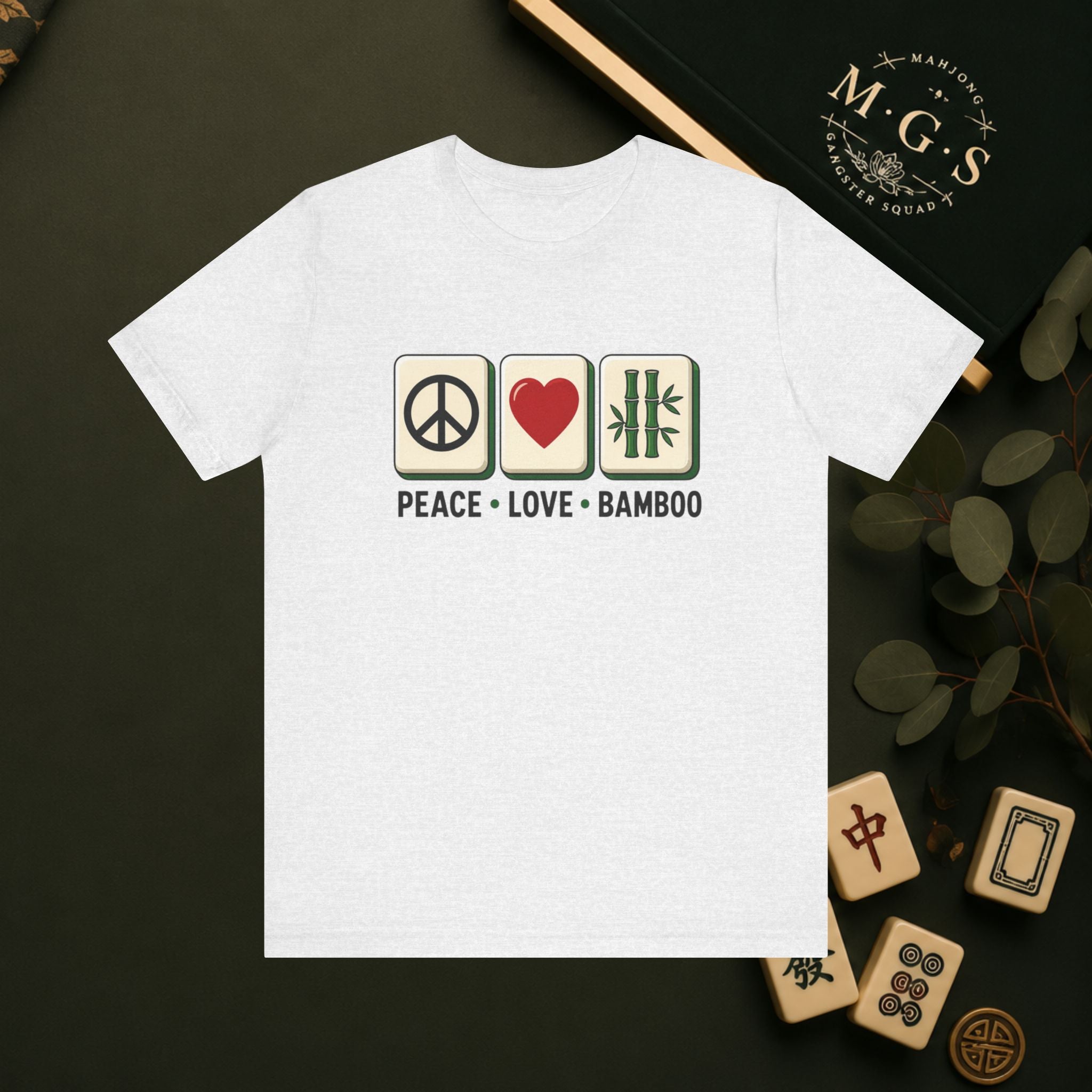 Mahjong Gangster Squad Graphic Tee- "Peace • Love • Bamboo"