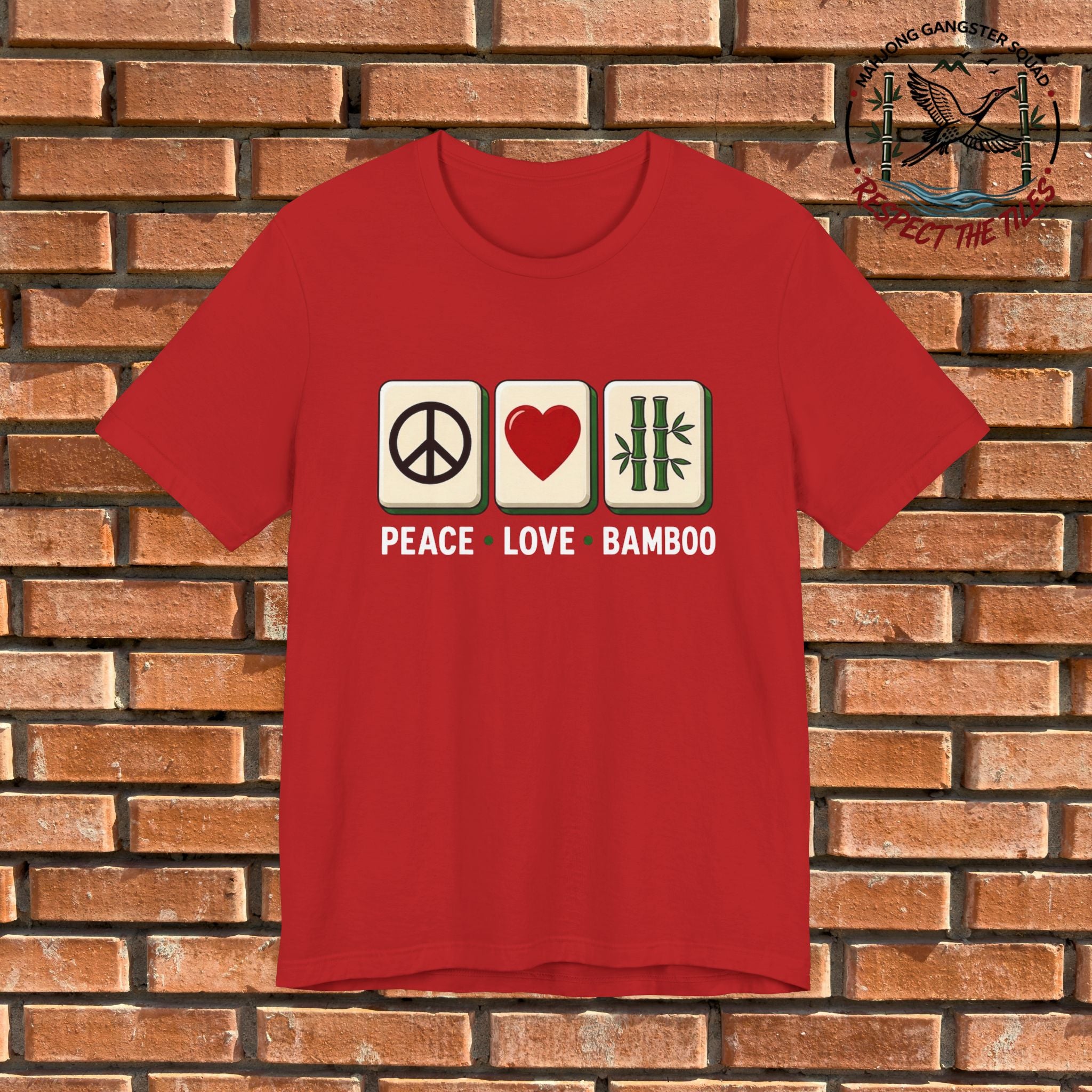 Mahjong Gangster Squad - "Peace • Love • Bamboo" Graphic Tee