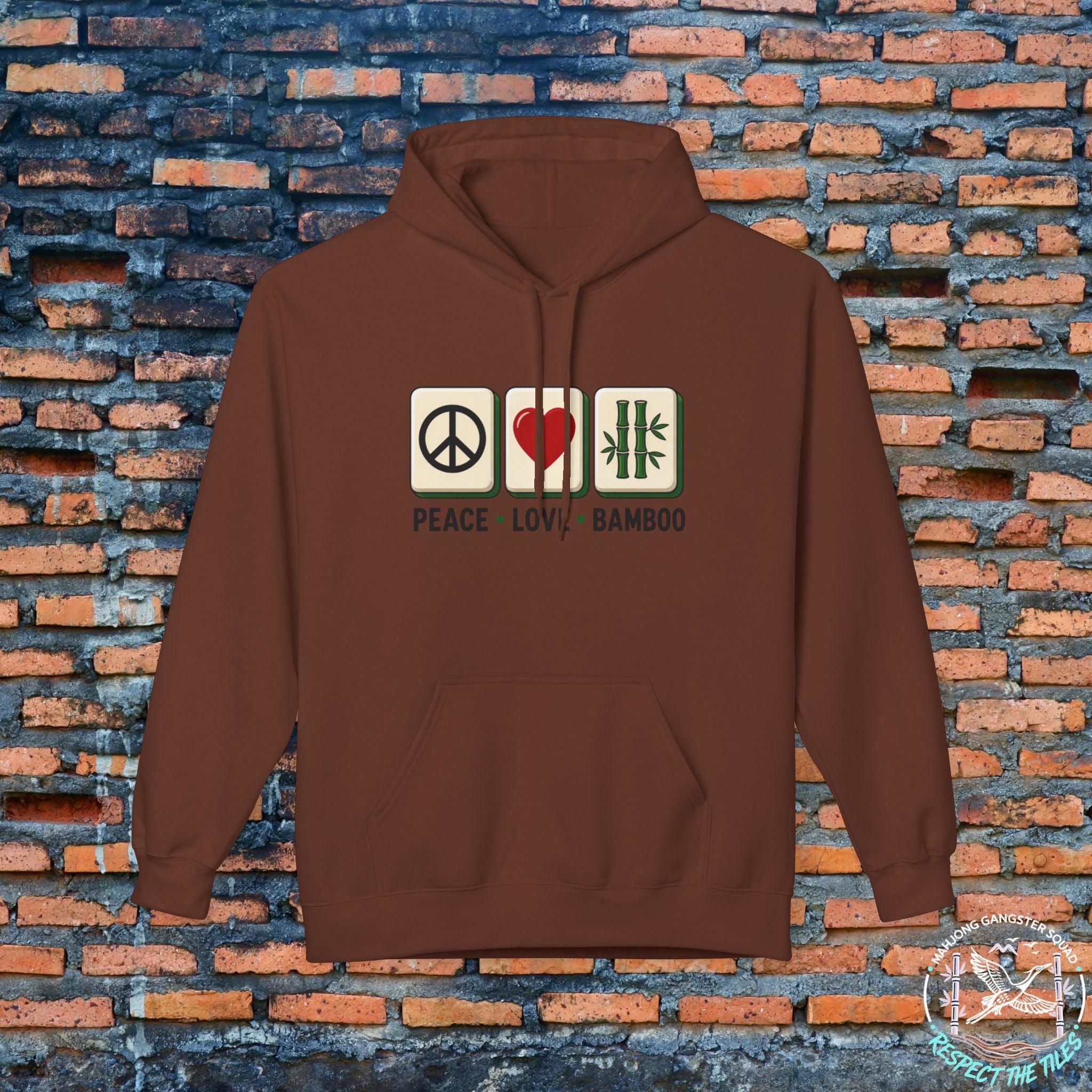 Mahjong Gangster Squad — "Peace Love Bamboo" Hoodie