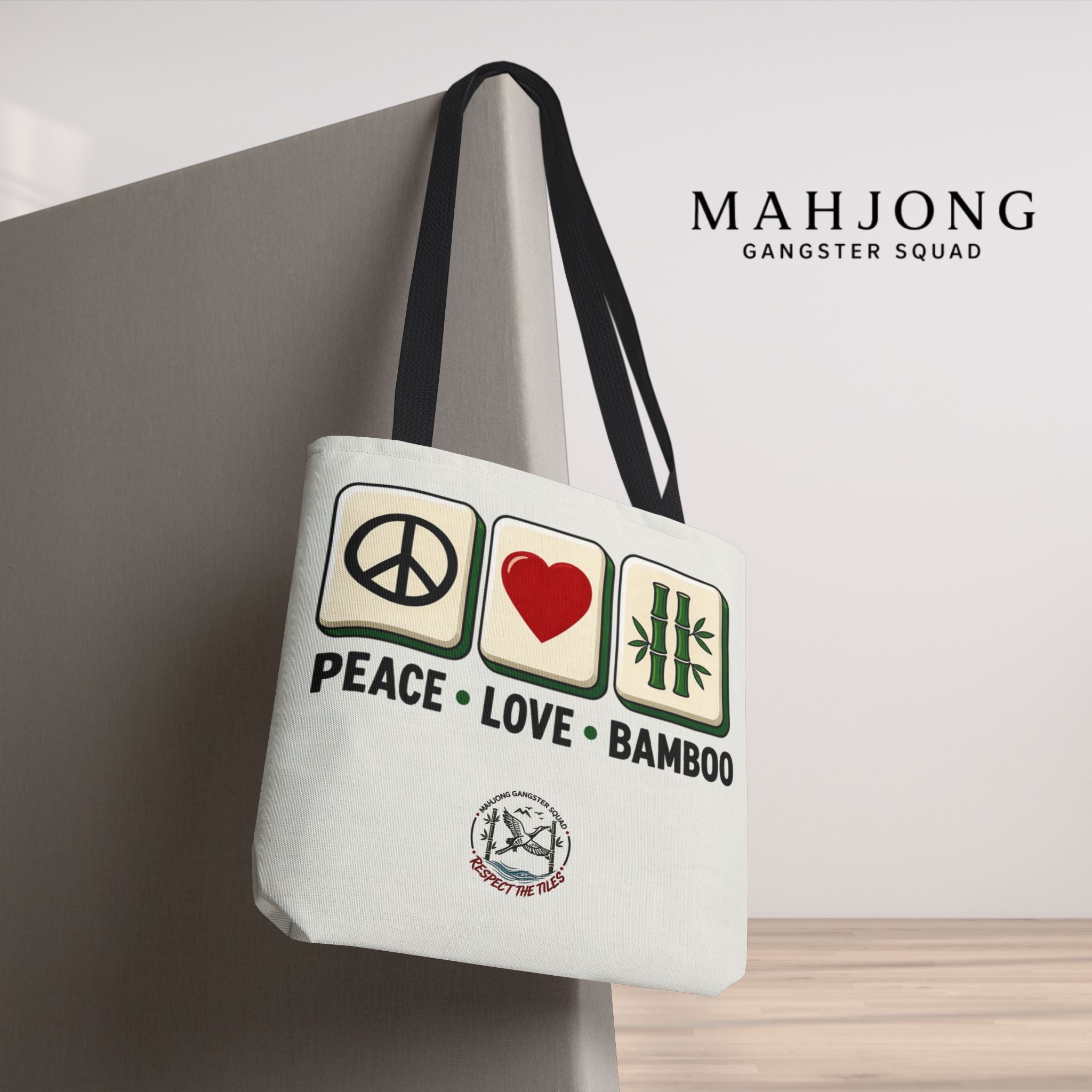 MahJong Gangster Squad - "Peace Love Bamboo" Tote Bag