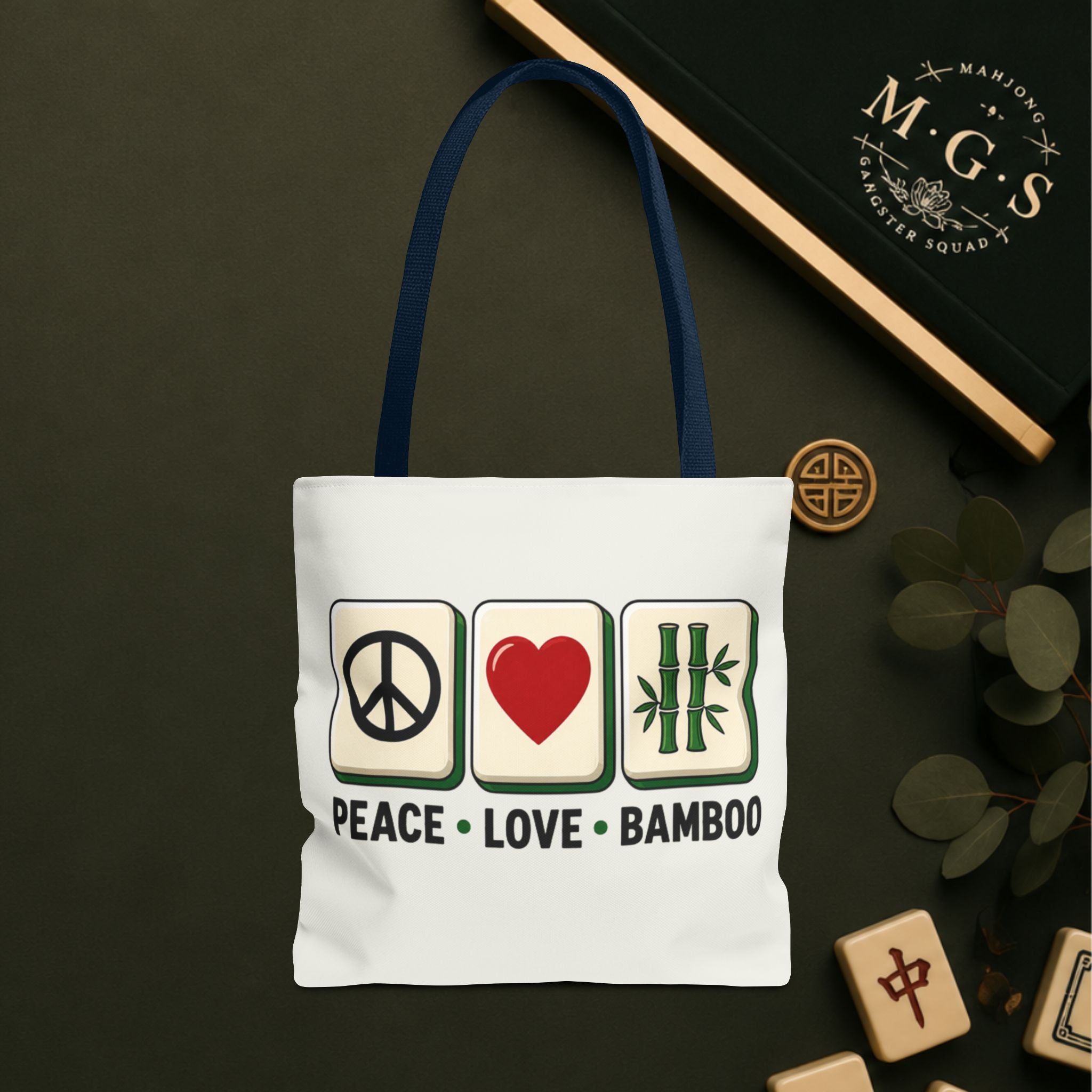 MahJong Gangster Squad - "Peace Love Bamboo" Tote Bag