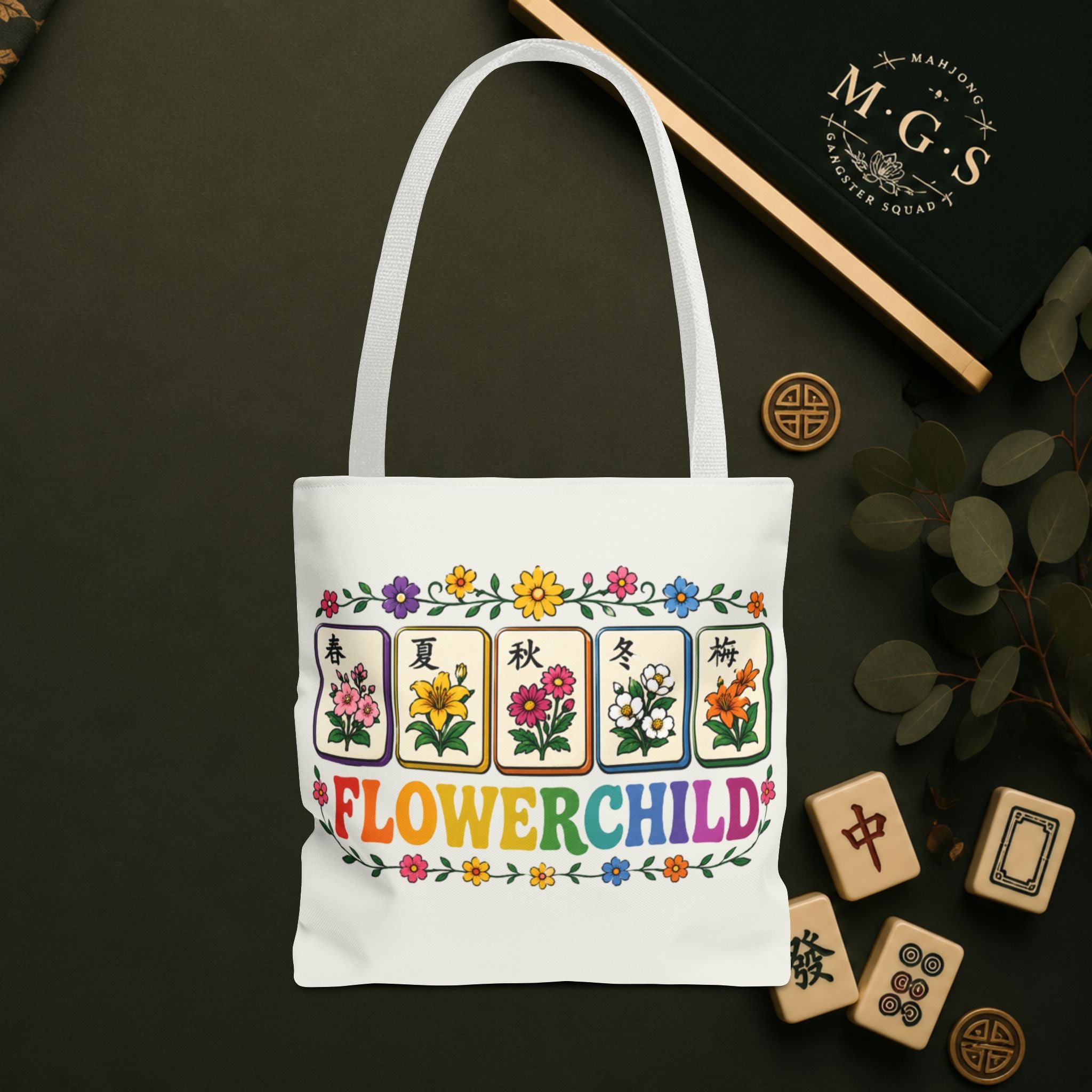 MahJong Gangster Squad - "Flower Child" Tote Bag