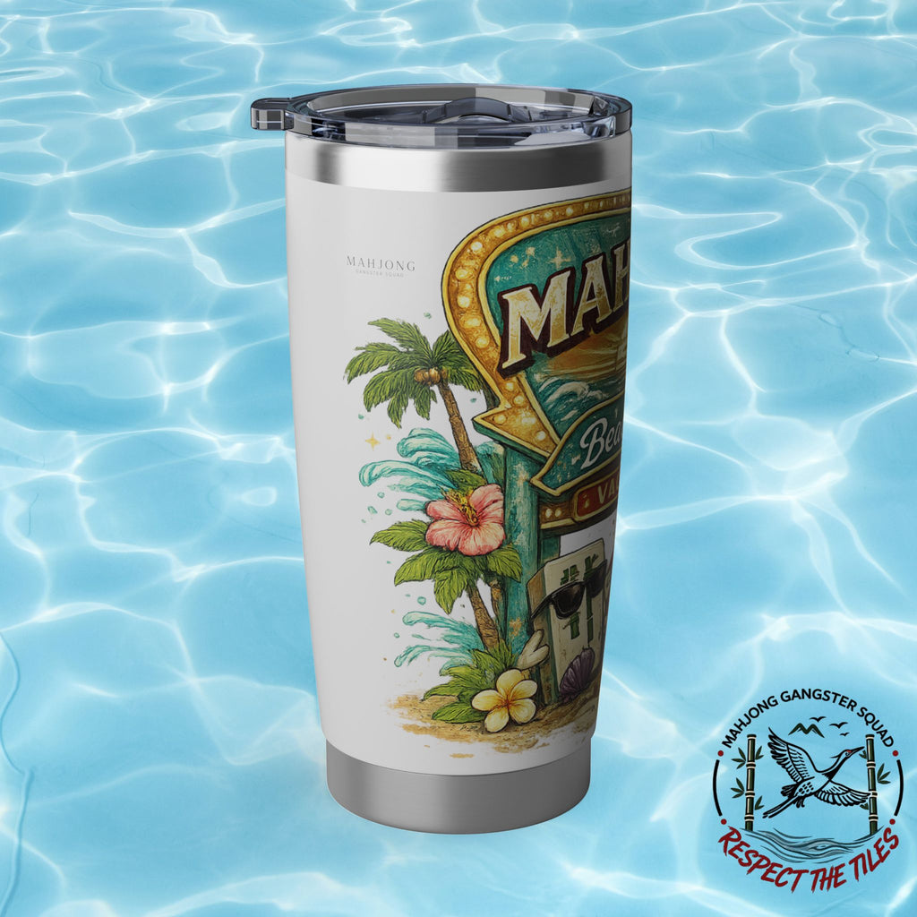 Mahjong Gangster Club — "Beach Resort Vibes" 20oz Tumbler