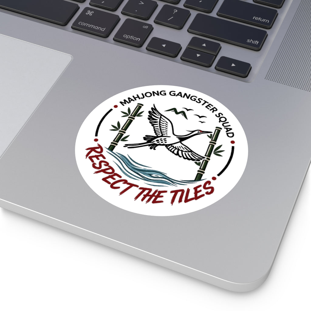 Mahjong Gangster Squad "Respect the Tiles” Round Vinyl Sticker