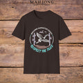 Mahjong Gangster Squad T-Shirt — "Respect the Tiles: Crane" Casual Tee