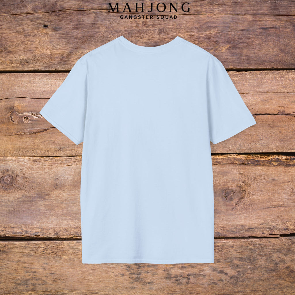 Mahjong Gangster Squad T-Shirt — "Respect the Tiles: Crane" Casual Tee