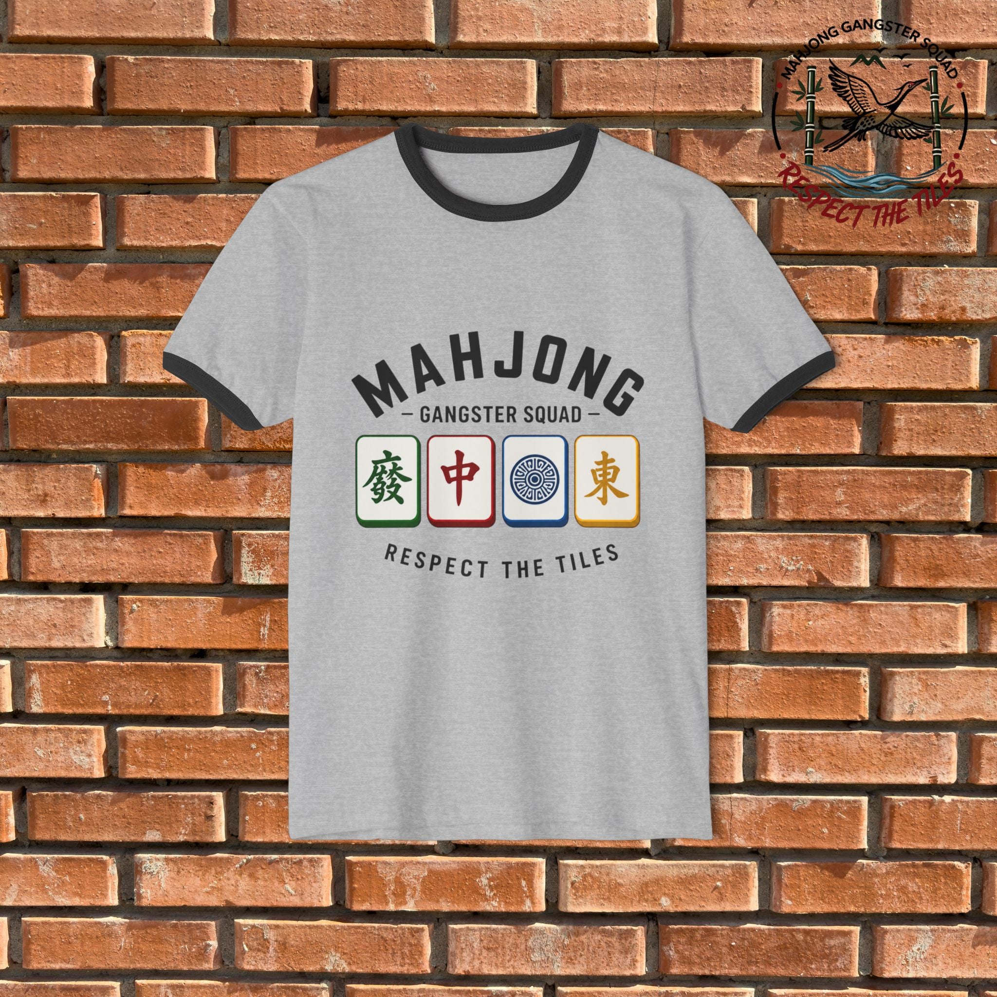 Mahjong Gangster Squad - "Respect the Tiles: Tiles" Graphic Ring Tee