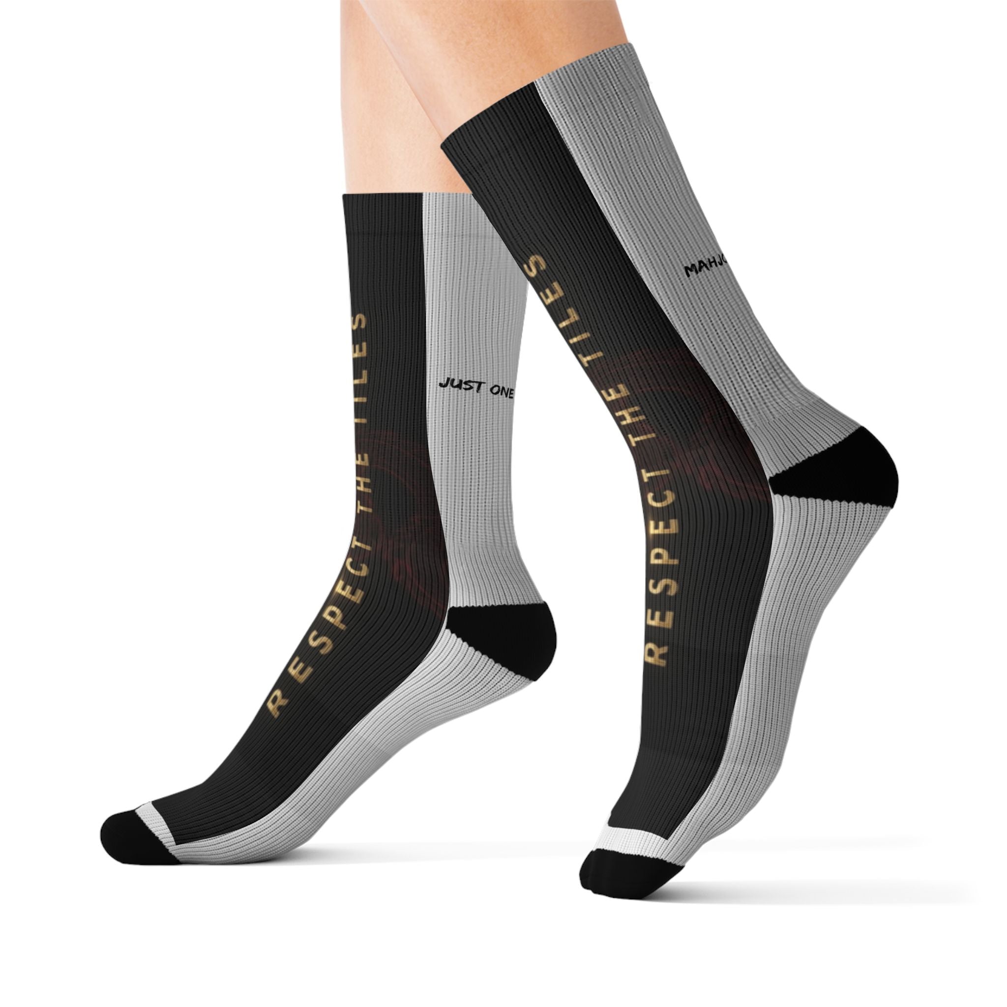 Mahjong Gangster Squad — "Respect the Tiles" Crew Socks