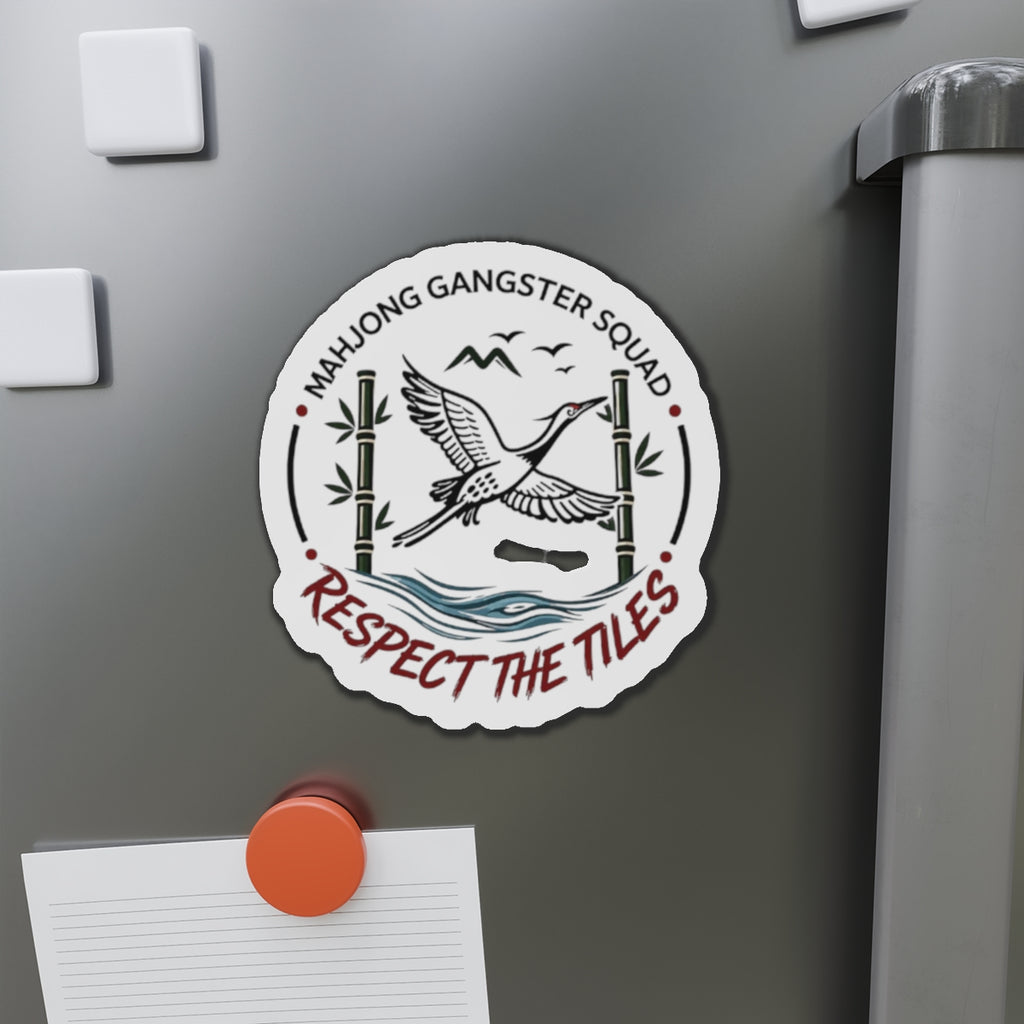 Mahjong Gangster Squad— "Respect the Tiles"  Die-Cut Magnet