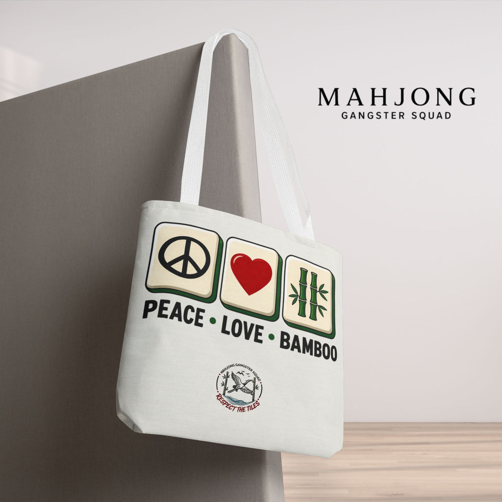 MahJong Gangster Squad - "Peace Love Bamboo" Tote Bag