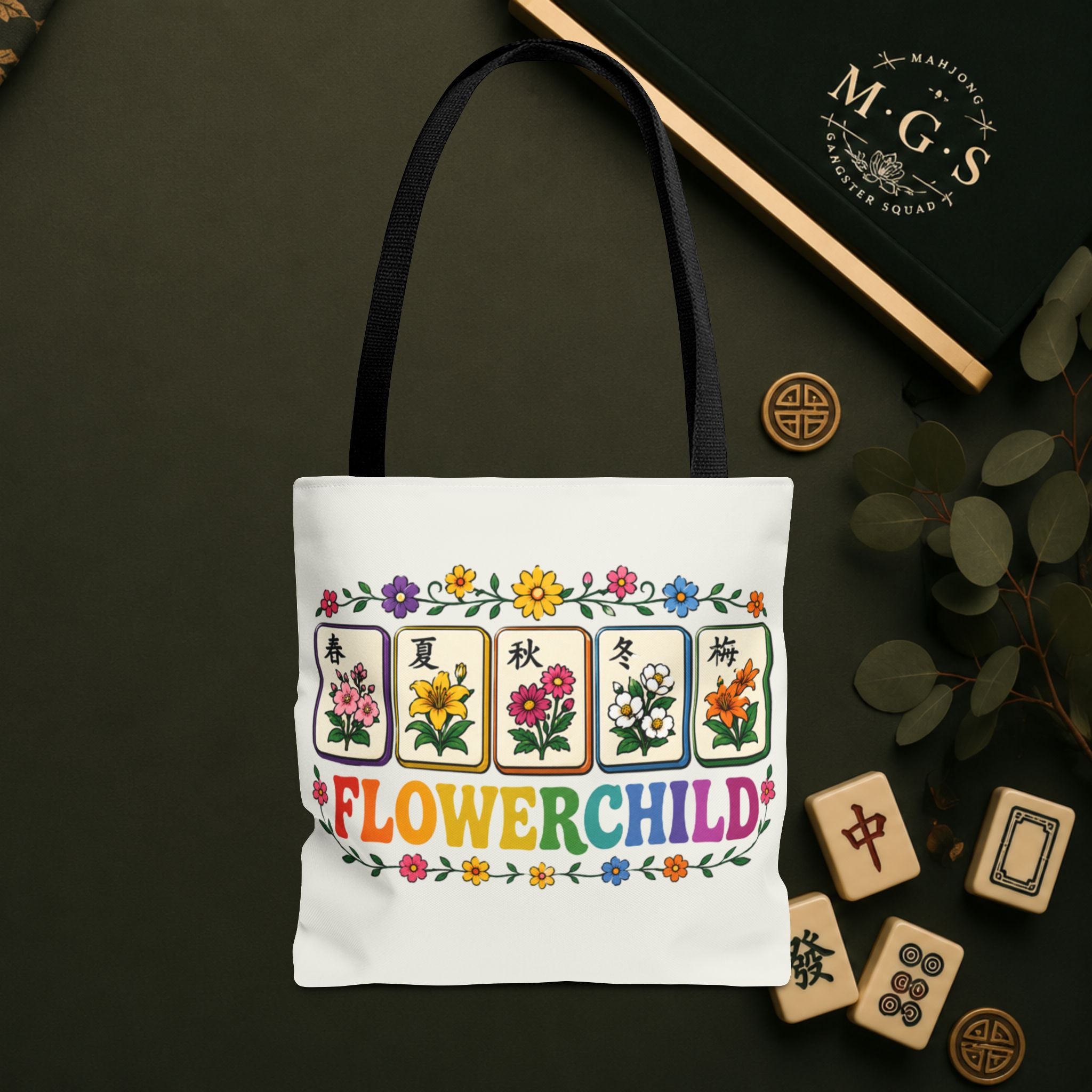 MahJong Gangster Squad - "Flower Child" Tote Bag