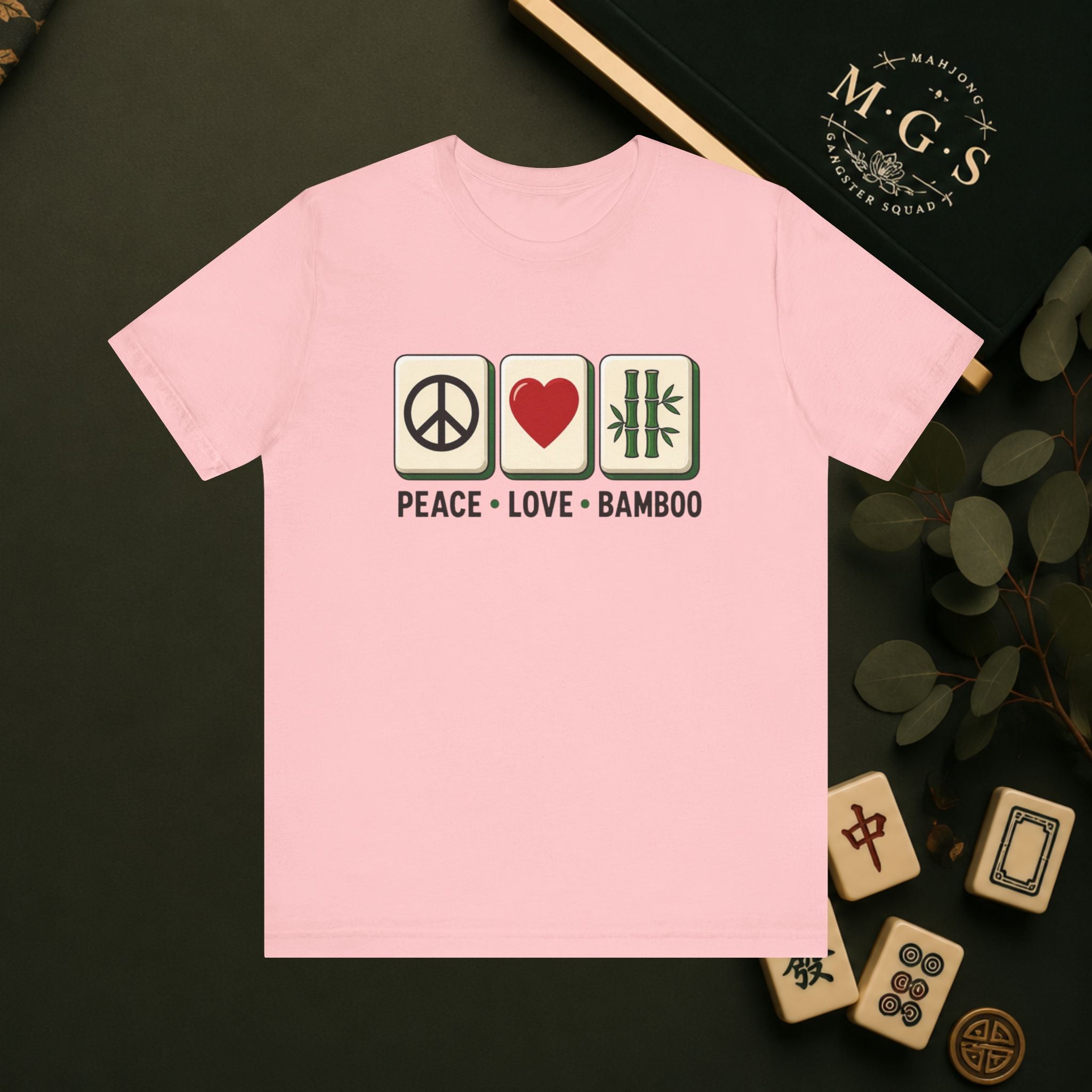 Mahjong Gangster Squad Graphic Tee- "Peace • Love • Bamboo"