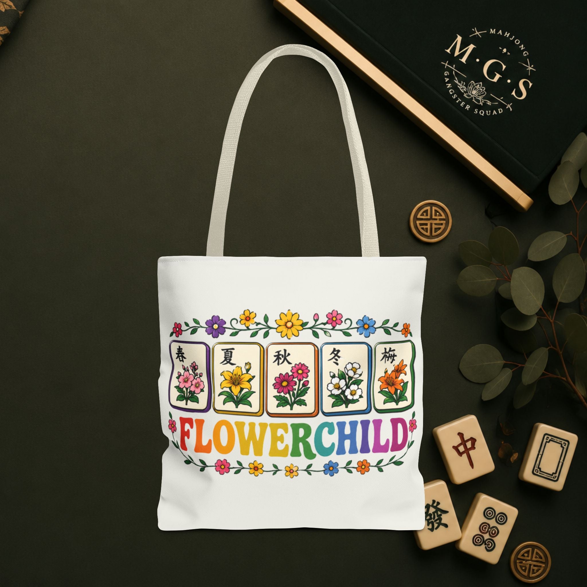 MahJong Gangster Squad - "Flower Child" Tote Bag
