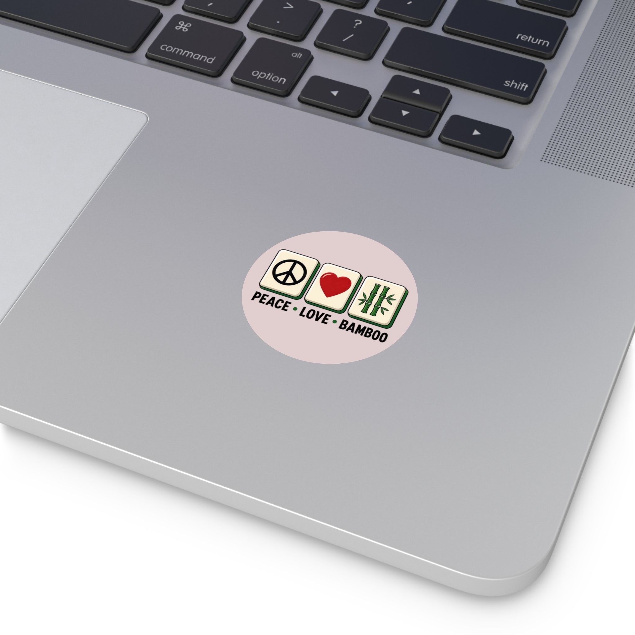 Mahjong Gangster Squad - "Peace Love Bamboo" Round Vinyl Sticker