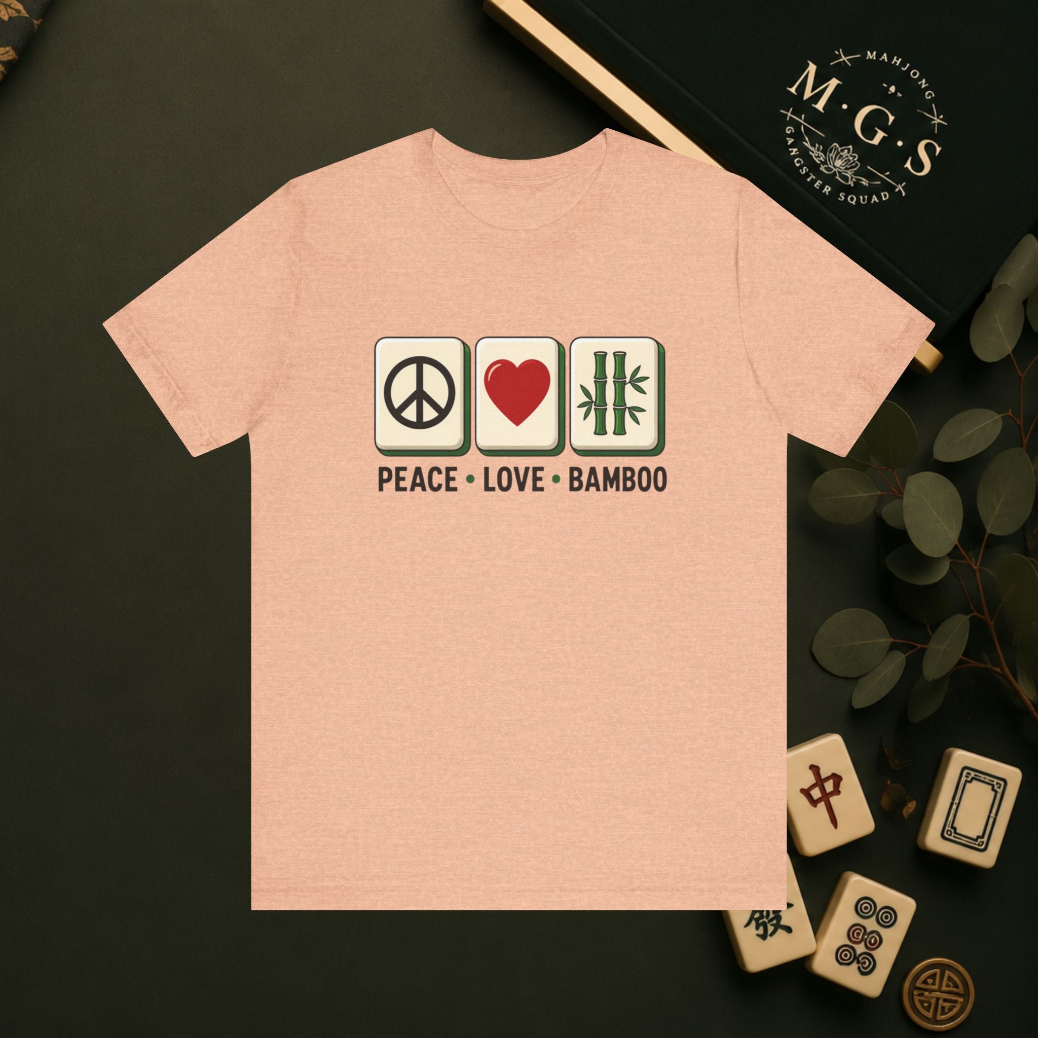 Mahjong Gangster Squad Graphic Tee- "Peace • Love • Bamboo"
