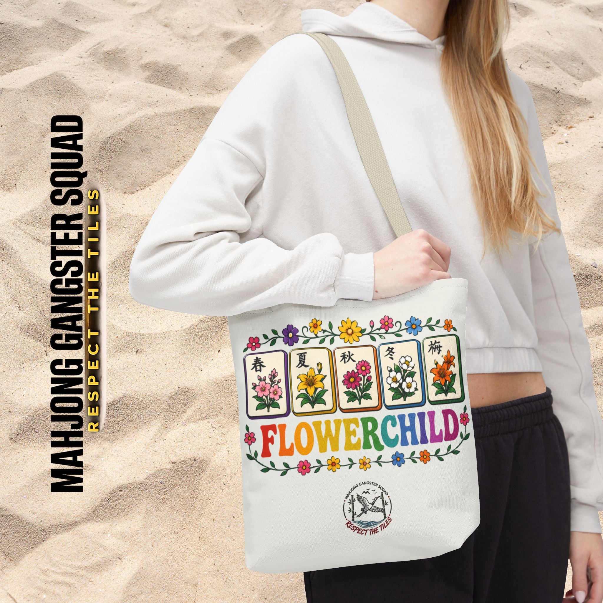 MahJong Gangster Squad - "Flower Child" Tote Bag