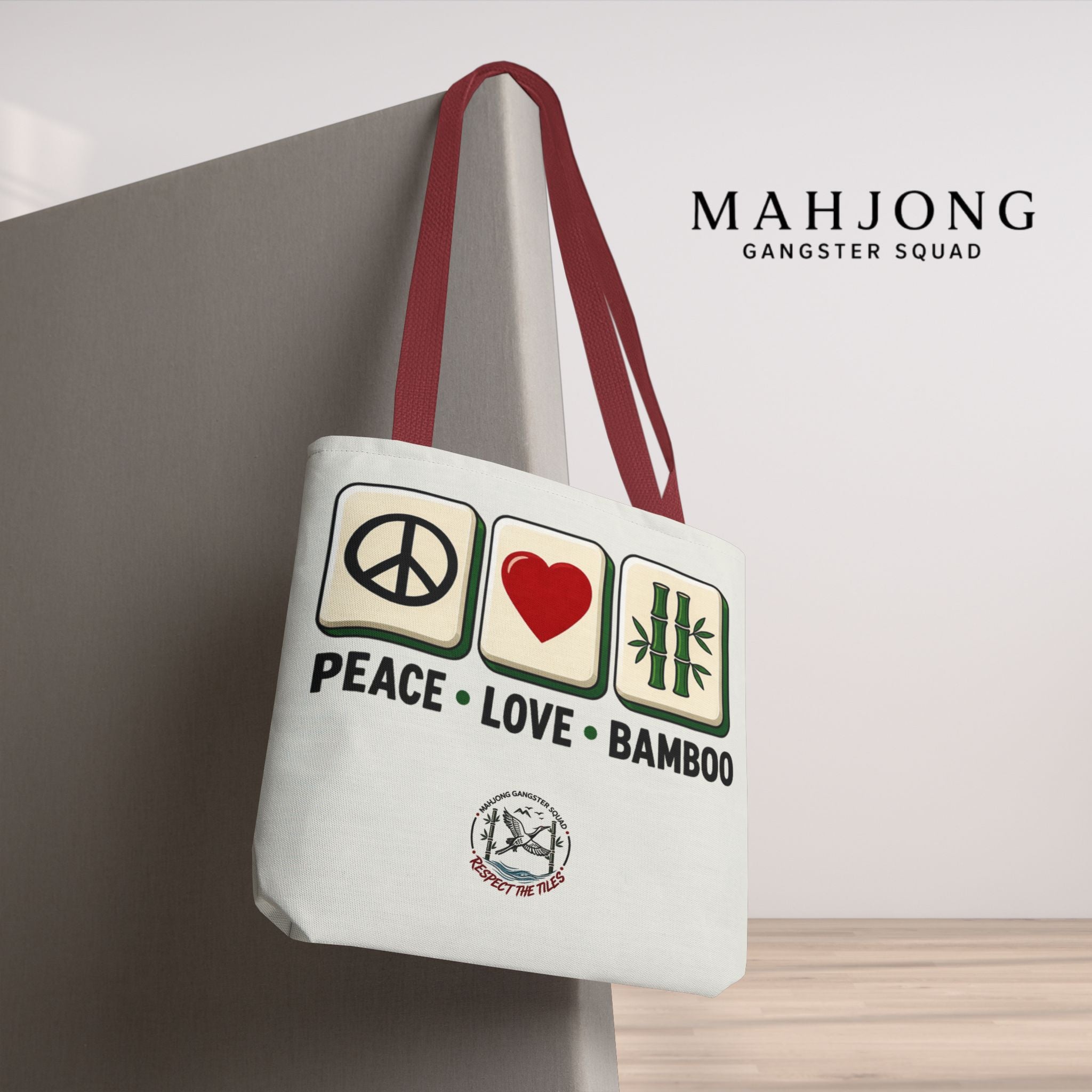 MahJong Gangster Squad - "Peace Love Bamboo" Tote Bag