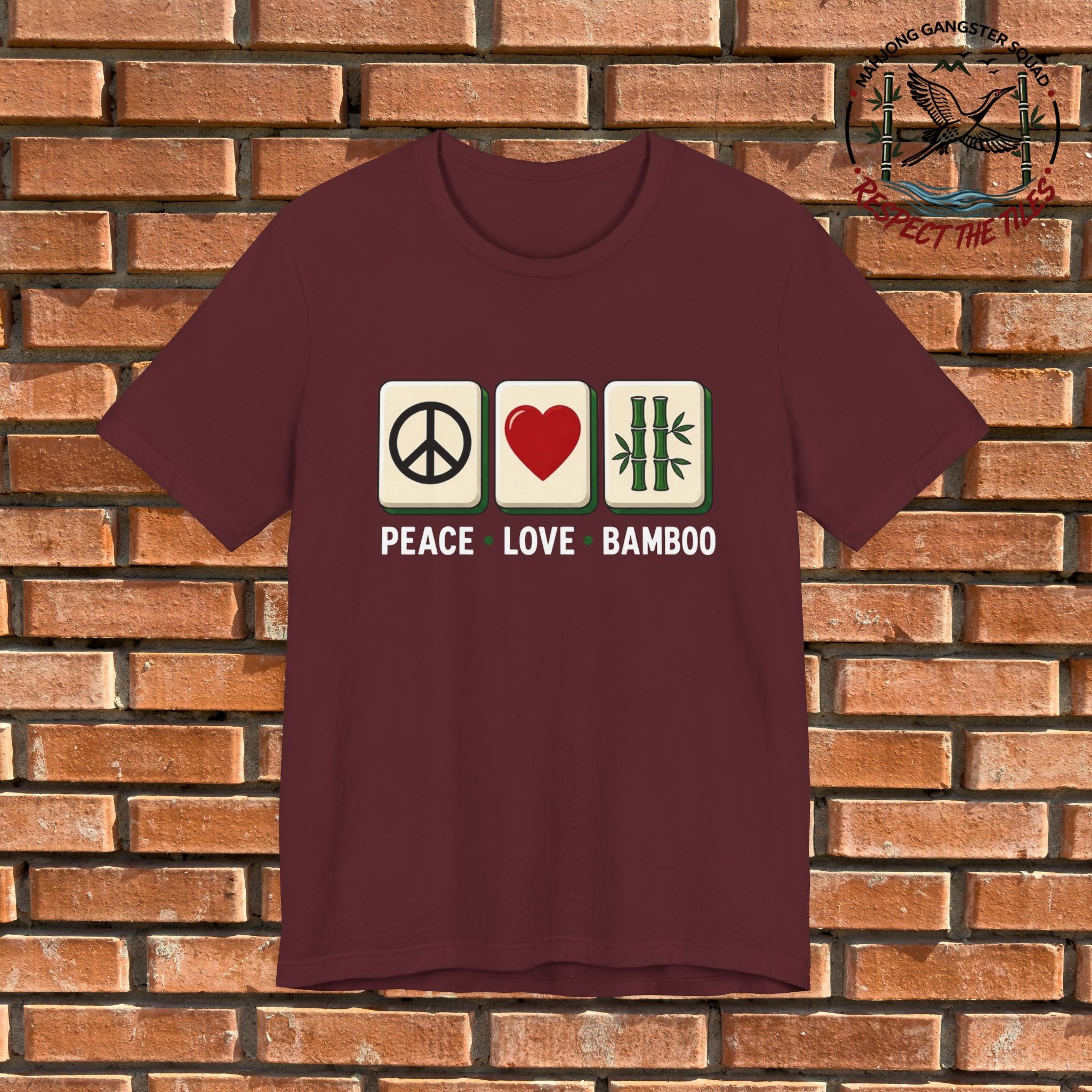 Mahjong Gangster Squad - "Peace • Love • Bamboo" Graphic Tee