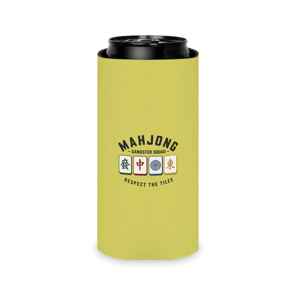 Mahjong Beach Resort Can Cooler — Respect the Tiles Cooler Sleeve