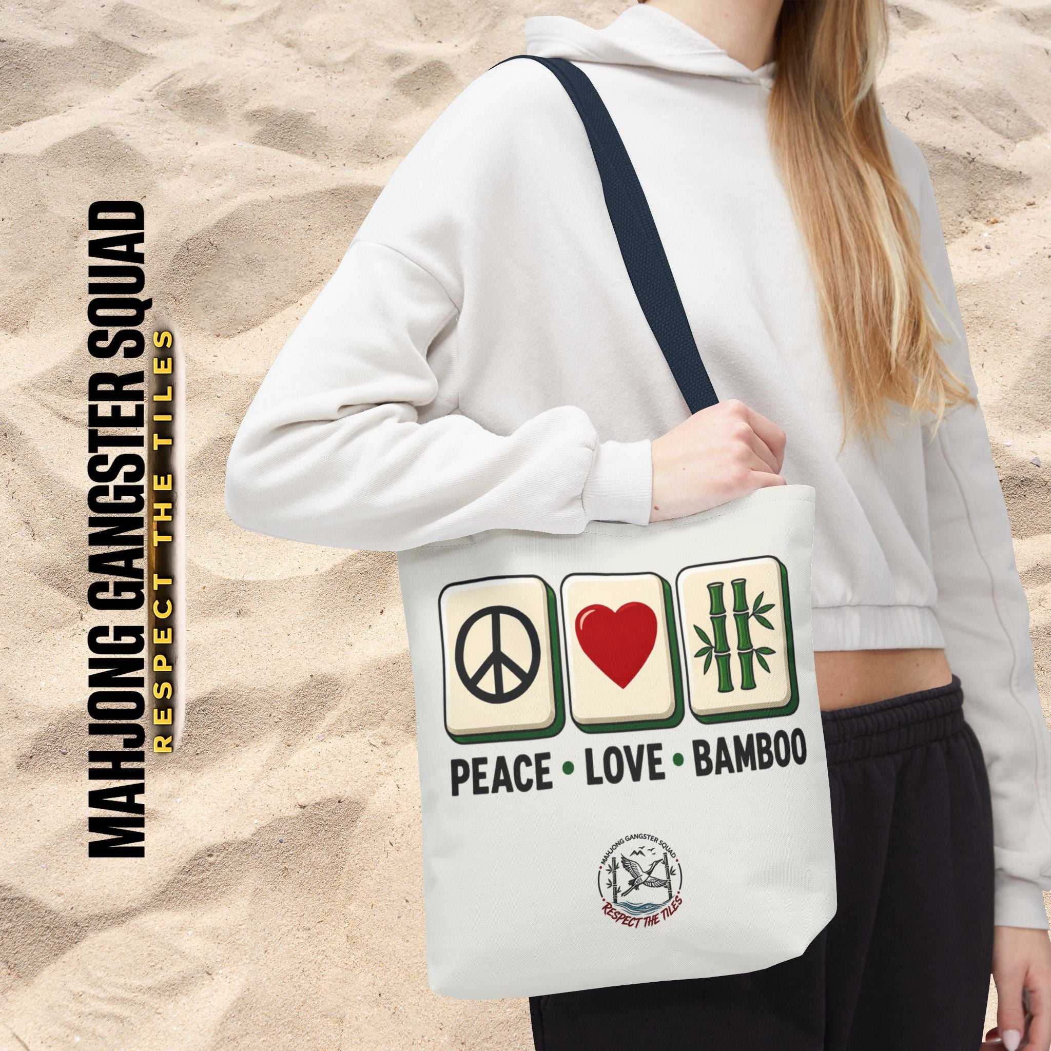 MahJong Gangster Squad - "Peace Love Bamboo" Tote Bag