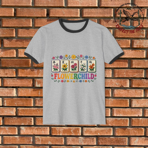 Mahjong Gangster Squad - "Flower Child" Graphic Ring Tee