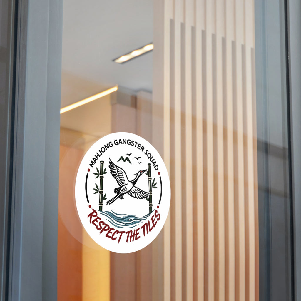 Mahjong Gangster Squad "Respect the Tiles” Round Vinyl Sticker