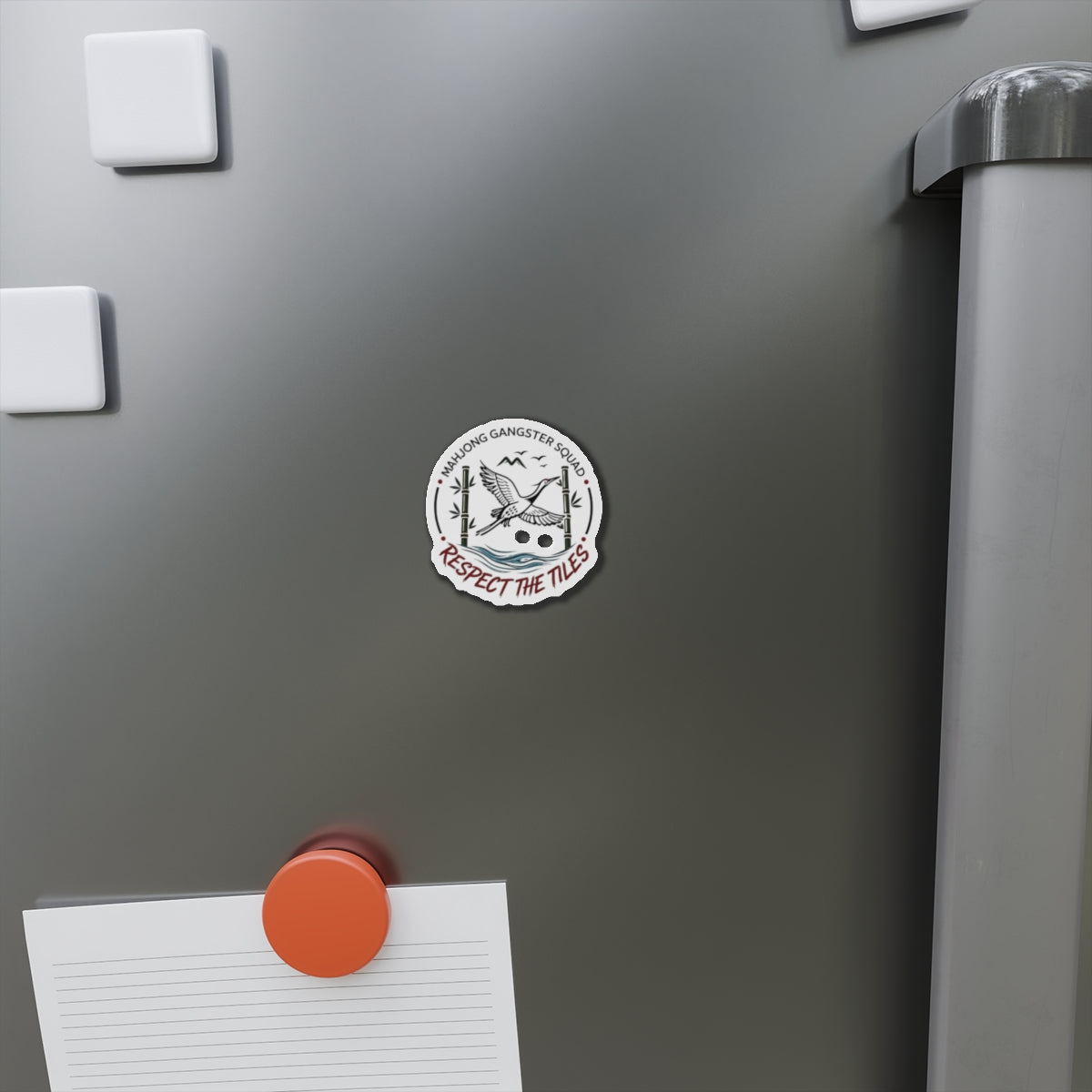 Mahjong Gangster Squad— "Respect the Tiles"  Die-Cut Magnet