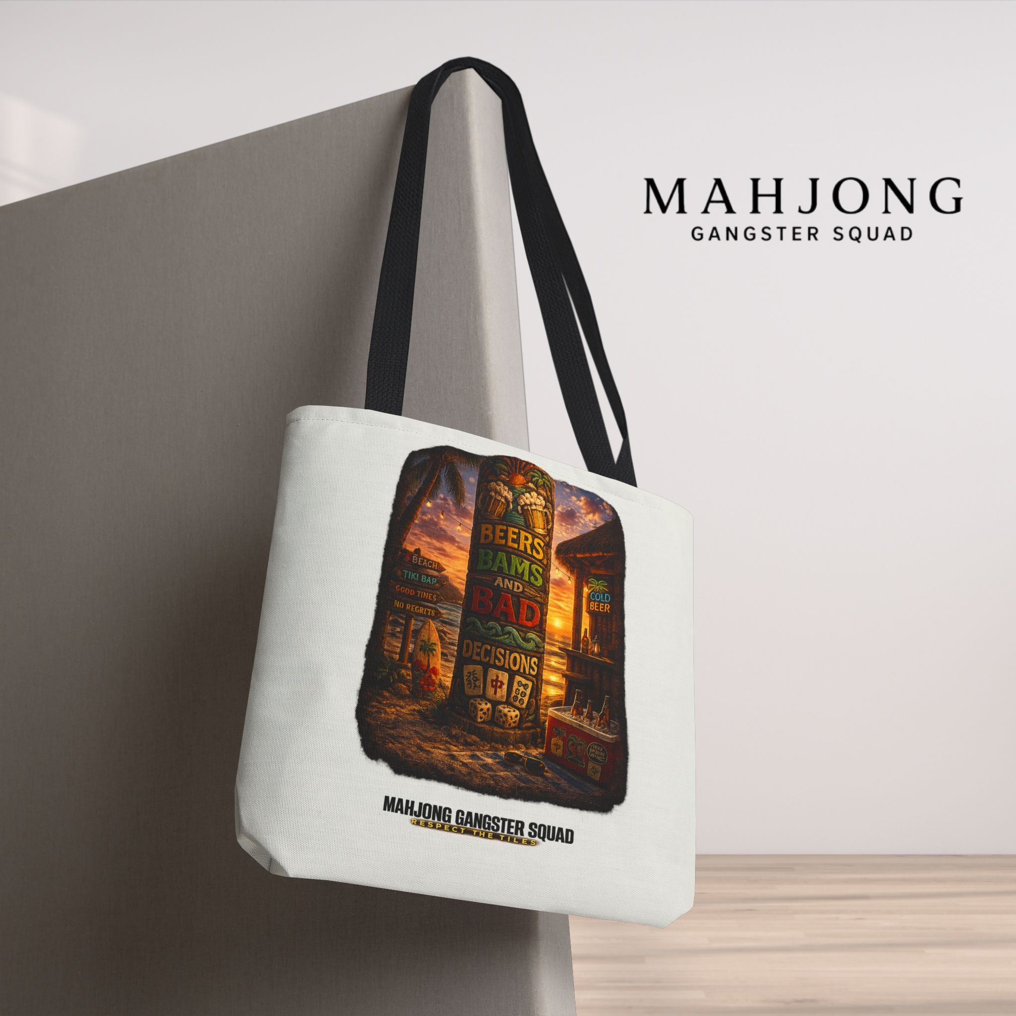 MahJong Gangster Squad - "Beer, Bams and Bad Decisions" Tote Bag