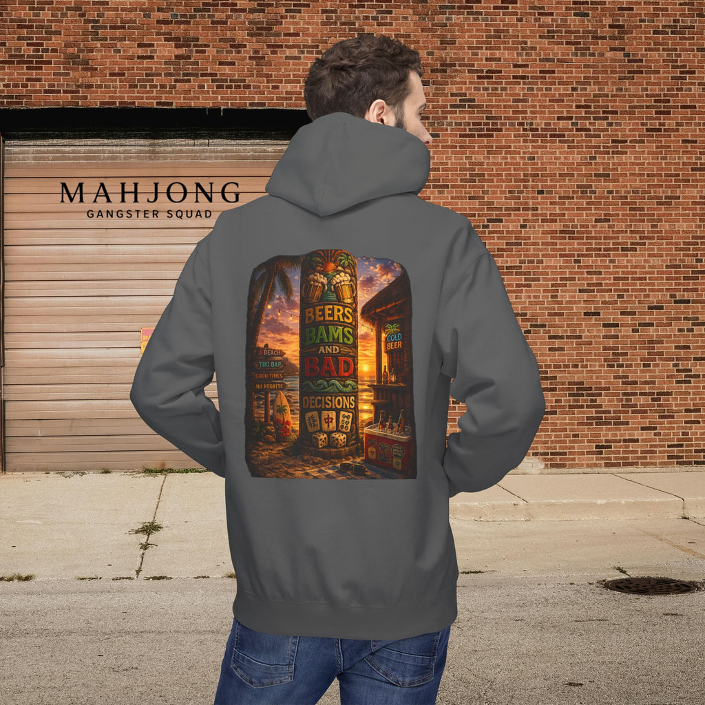 Mahjong Gangster Squad Hoodie — “Bams, Beers & Bad Decisions”