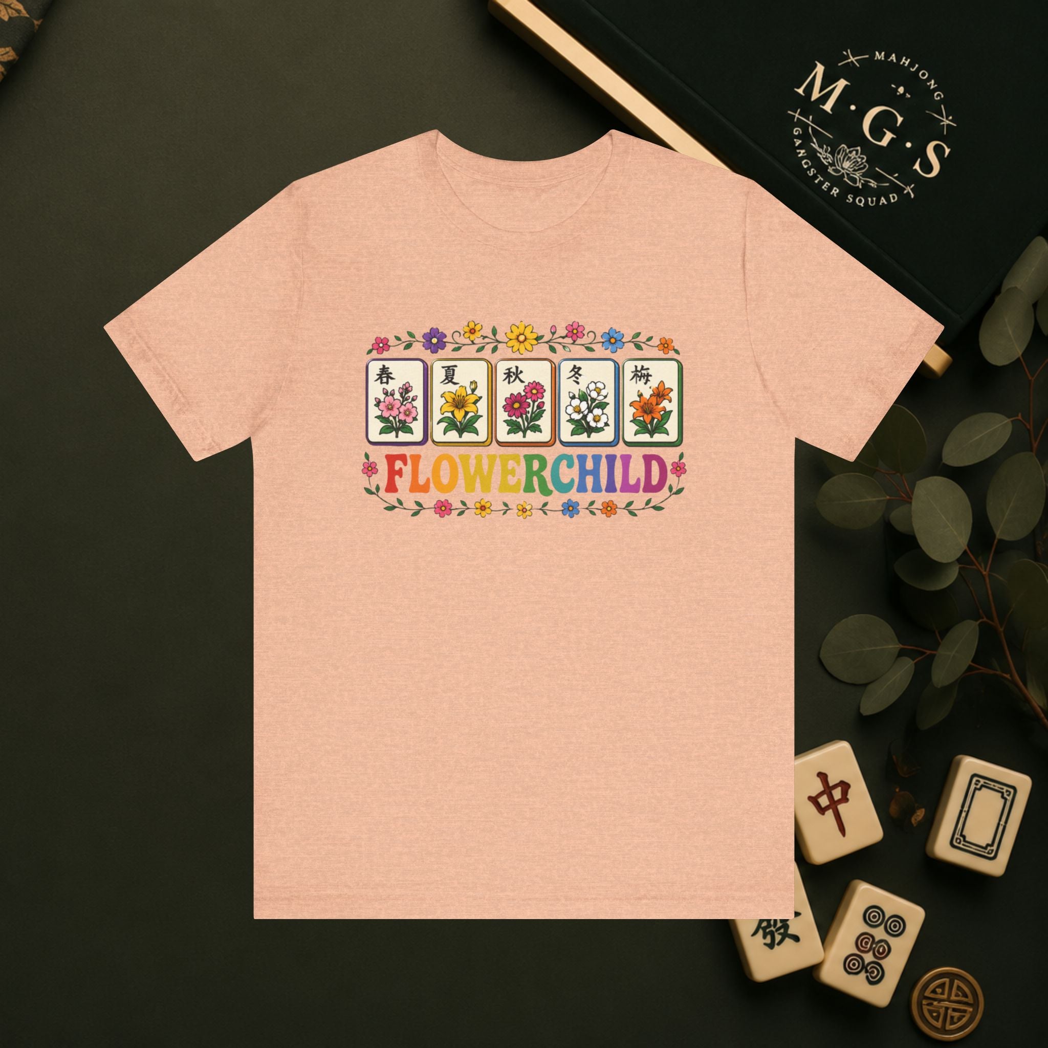 Mahjong Gangster Squad Graphic Tee- "Flower Child"