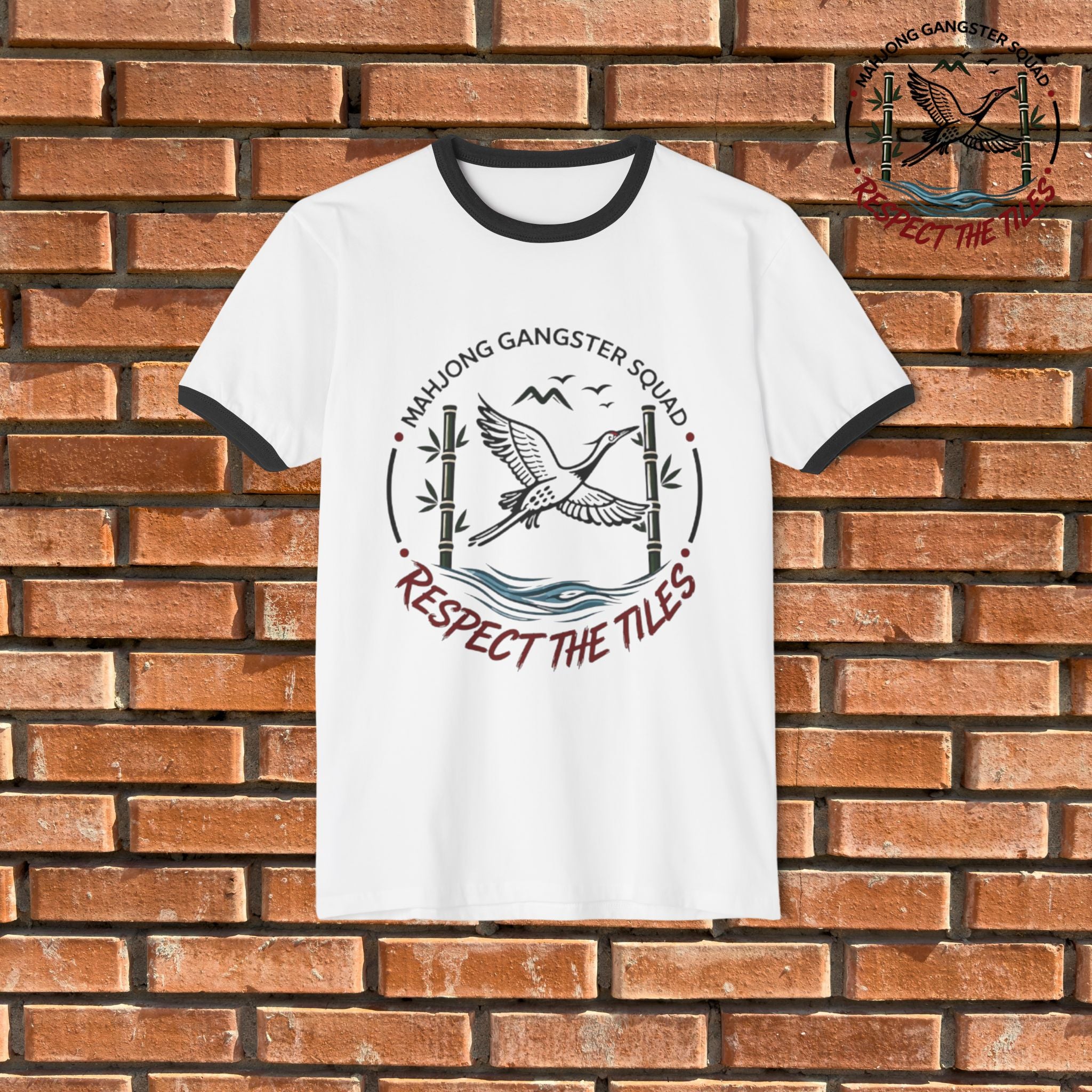 Mahjong Gangster Squad - "Respect the Tiles" Graphic Ring Tee