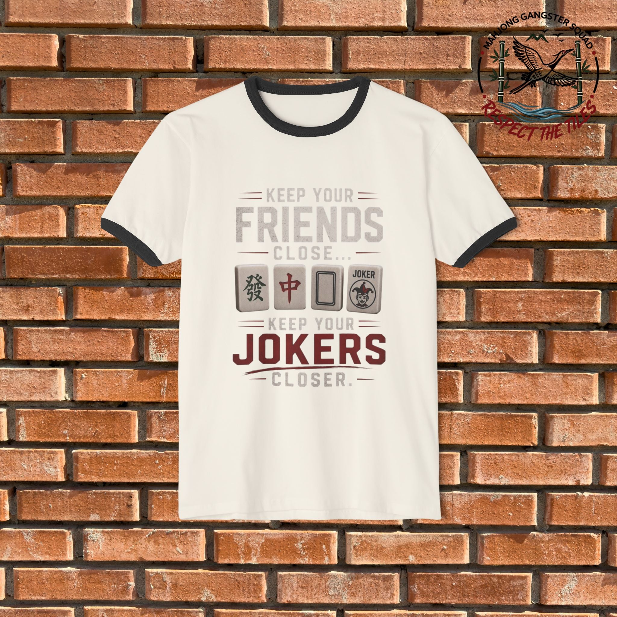 Mahjong Gangster Squad - "Friends Close" Graphic Ring Tee