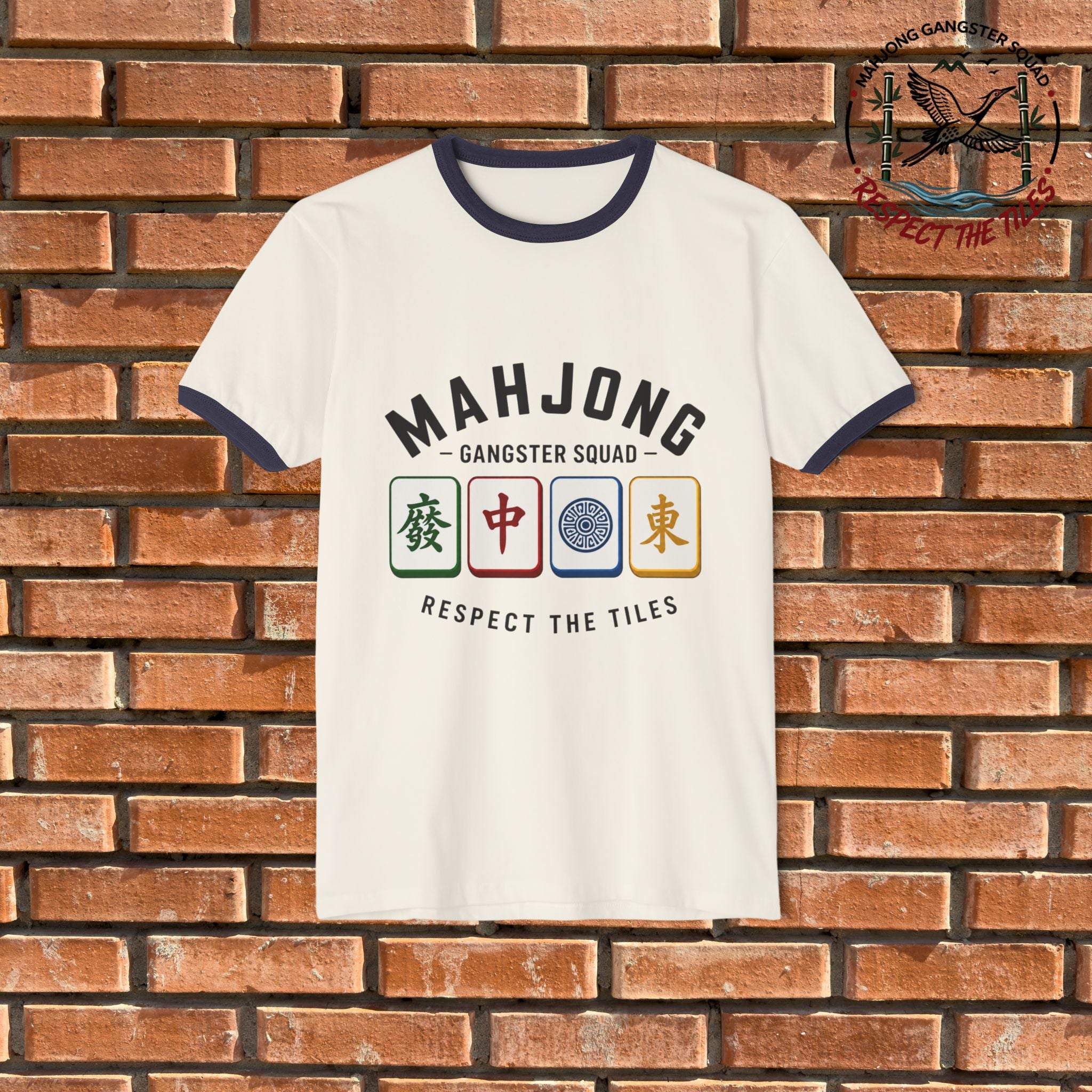 Mahjong Gangster Squad - "Respect the Tiles: Tiles" Graphic Ring Tee