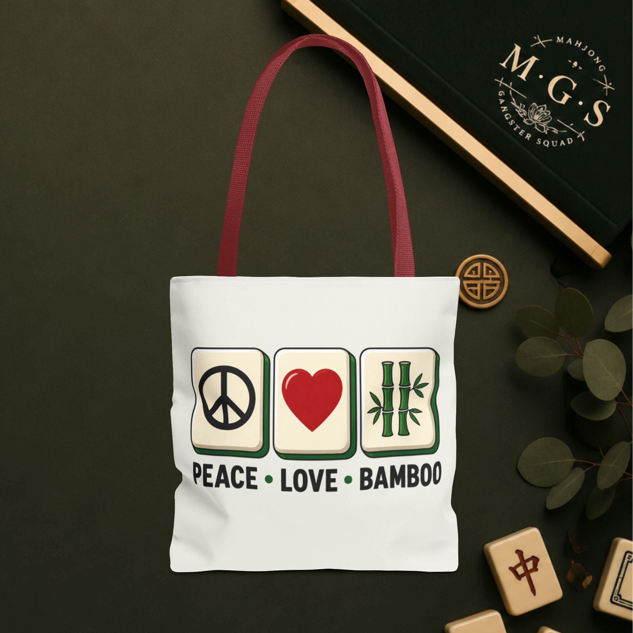 MahJong Gangster Squad - "Peace Love Bamboo" Tote Bag