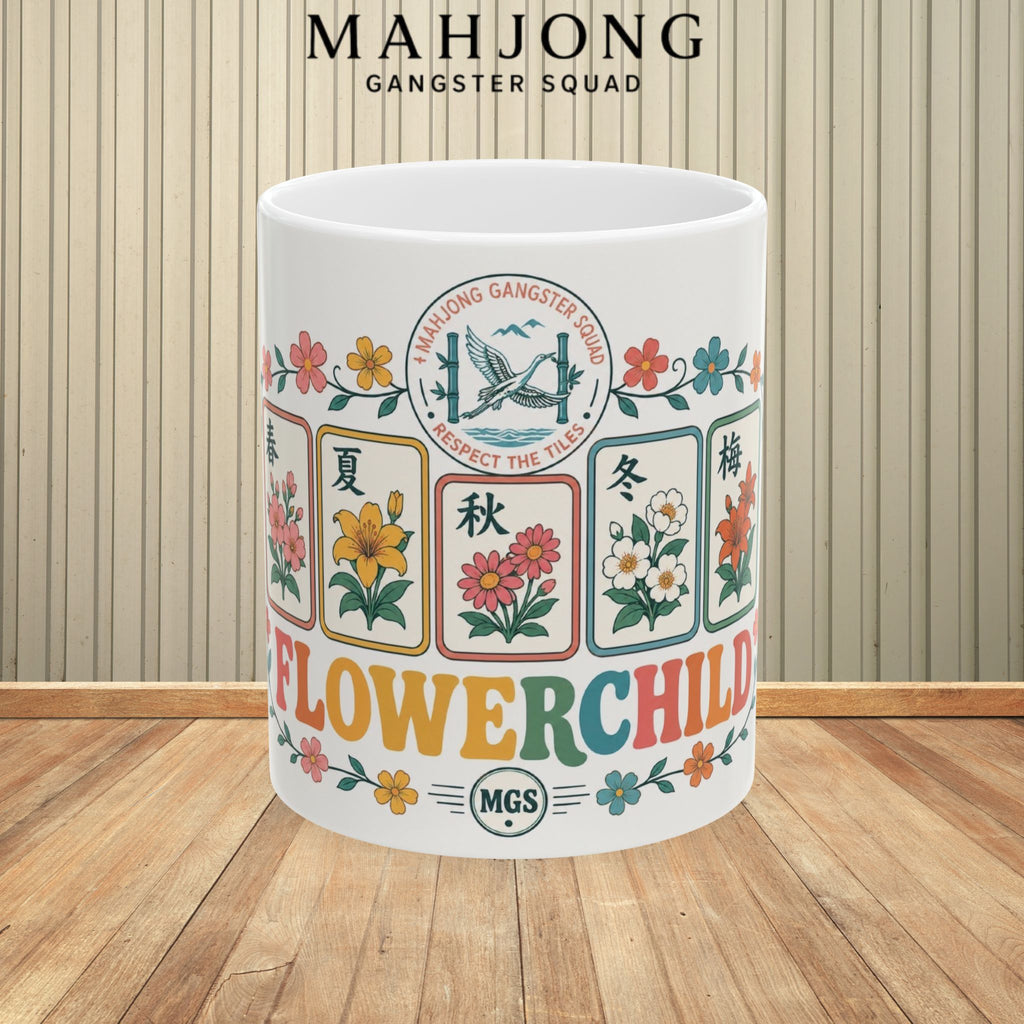 Mahjong Gangster Squad – "Flower Child" Ceramic Coffee Cup