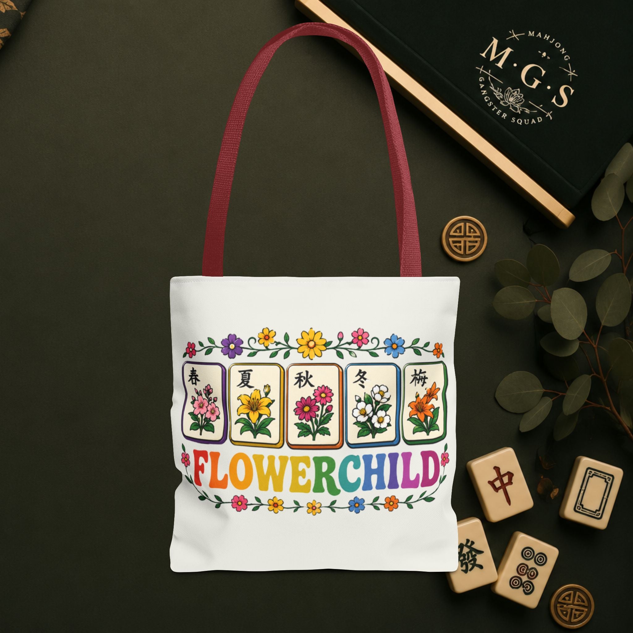 MahJong Gangster Squad - "Flower Child" Tote Bag