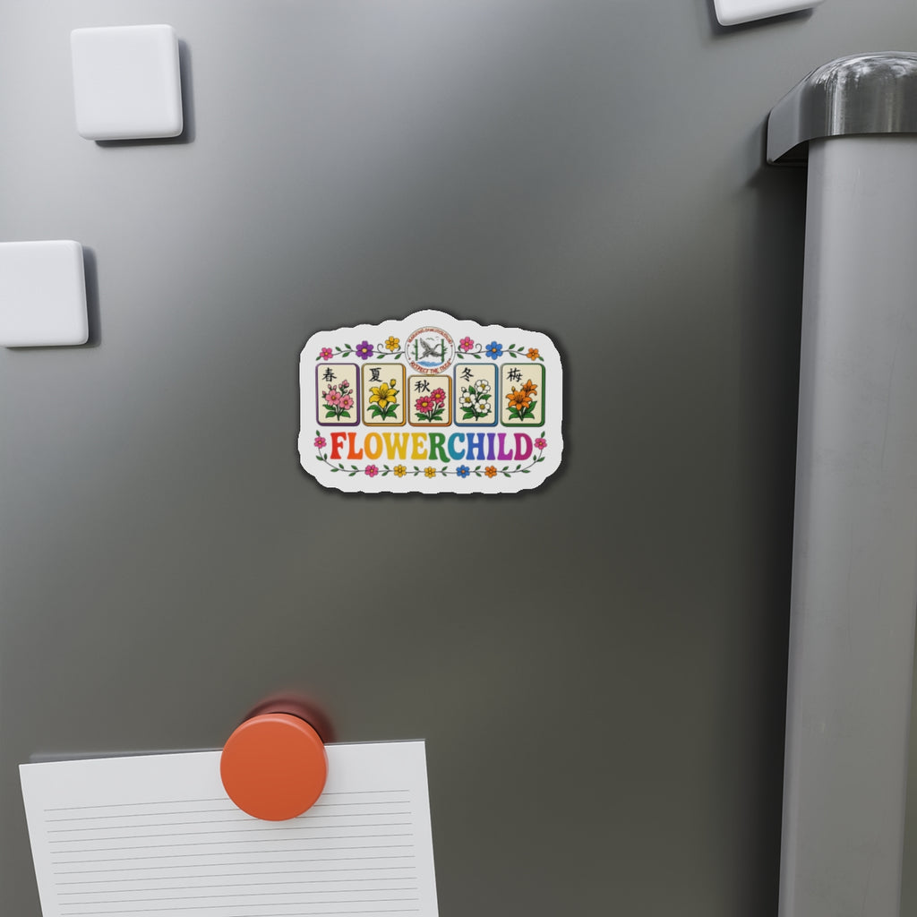 Mahjong Gangster Squad— "Flower Child"  Die-Cut Magnet