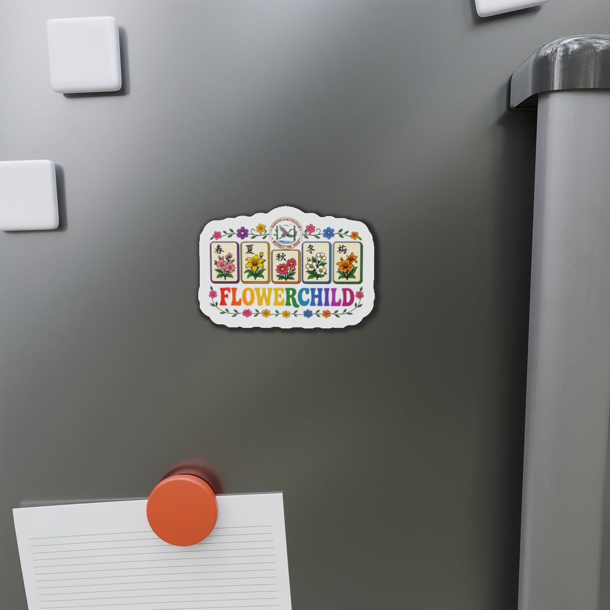 Mahjong Gangster Squad— "Flower Child"  Die-Cut Magnet