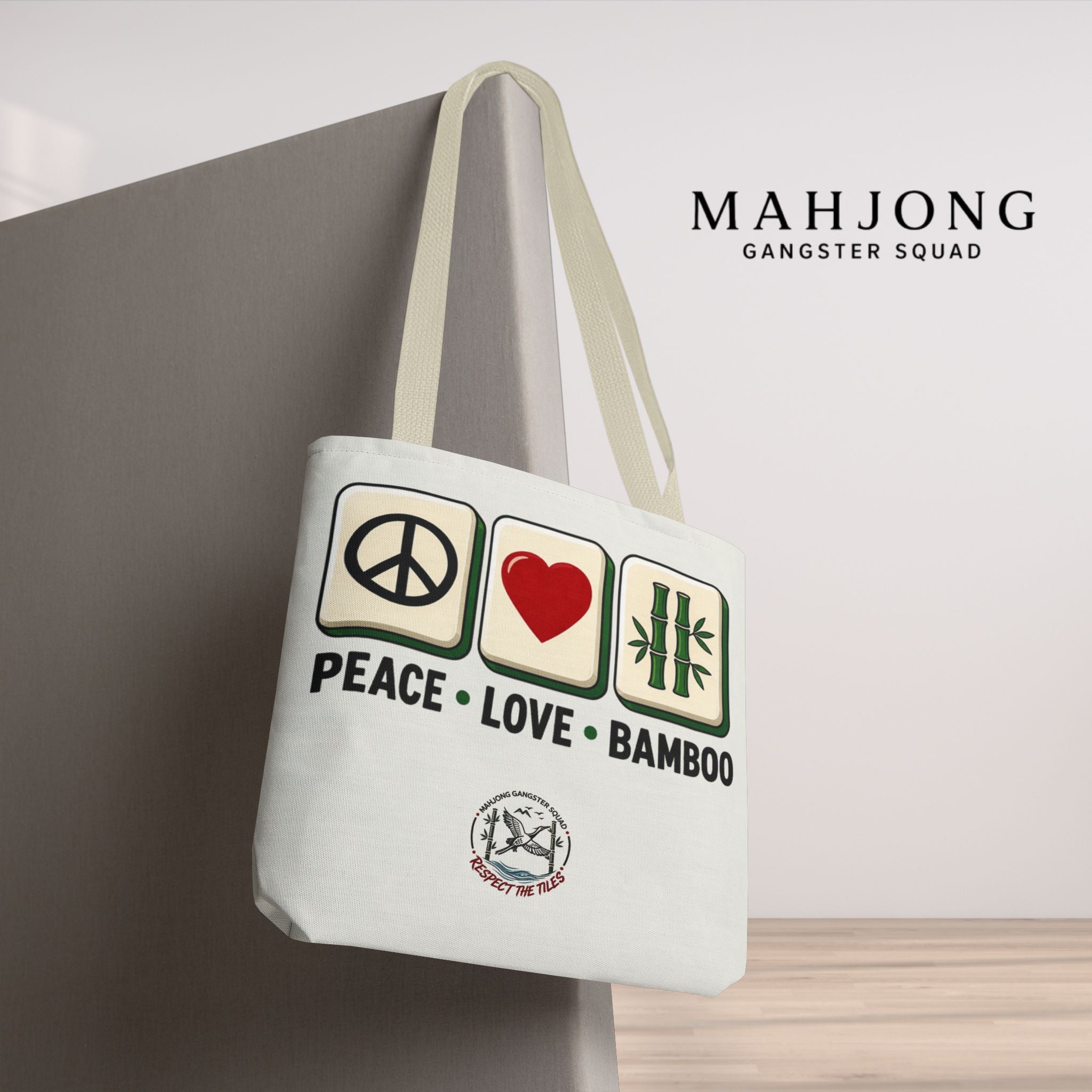 MahJong Gangster Squad - "Peace Love Bamboo" Tote Bag