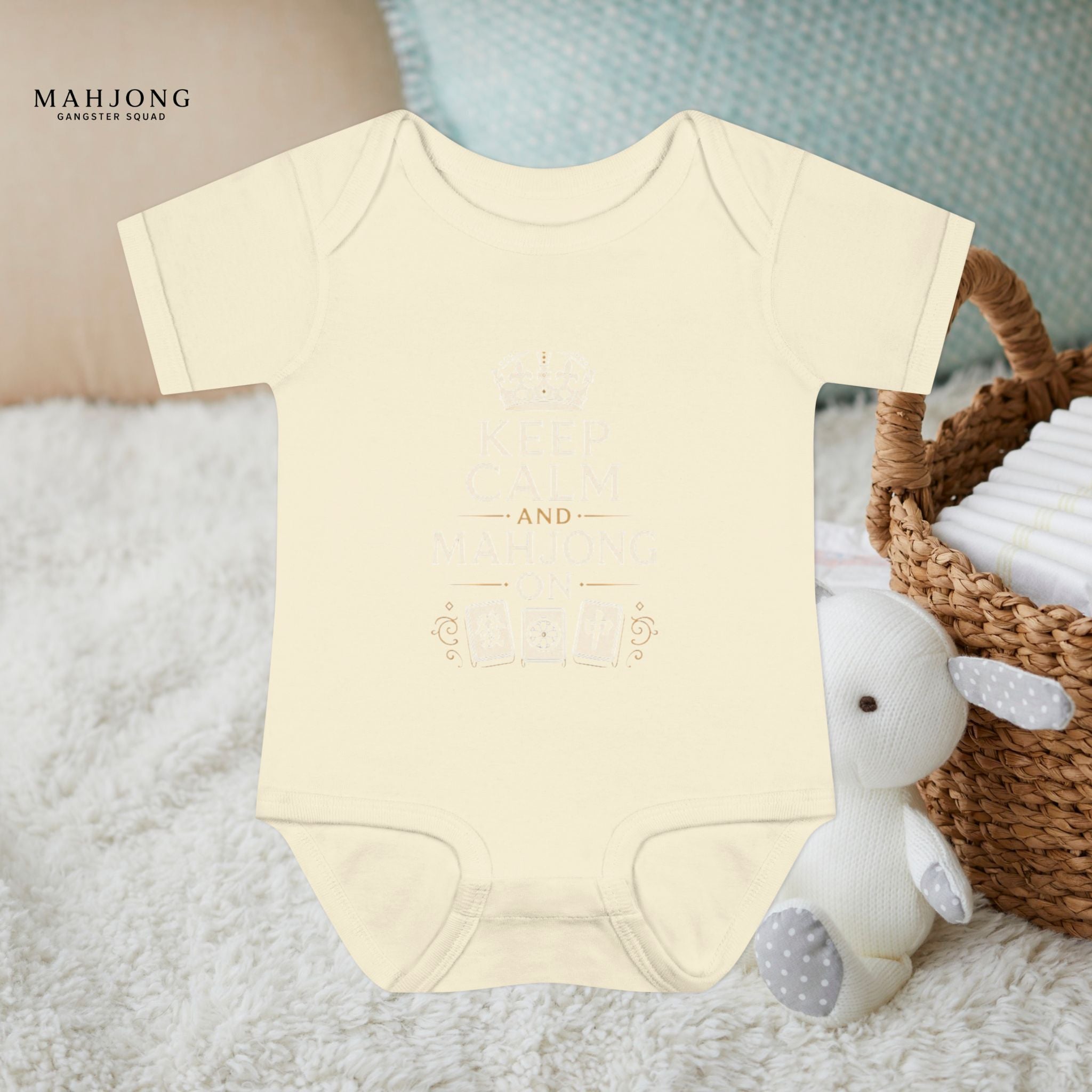 Mahjong Gangster Squad - "Keep Calm" Baby Onesie